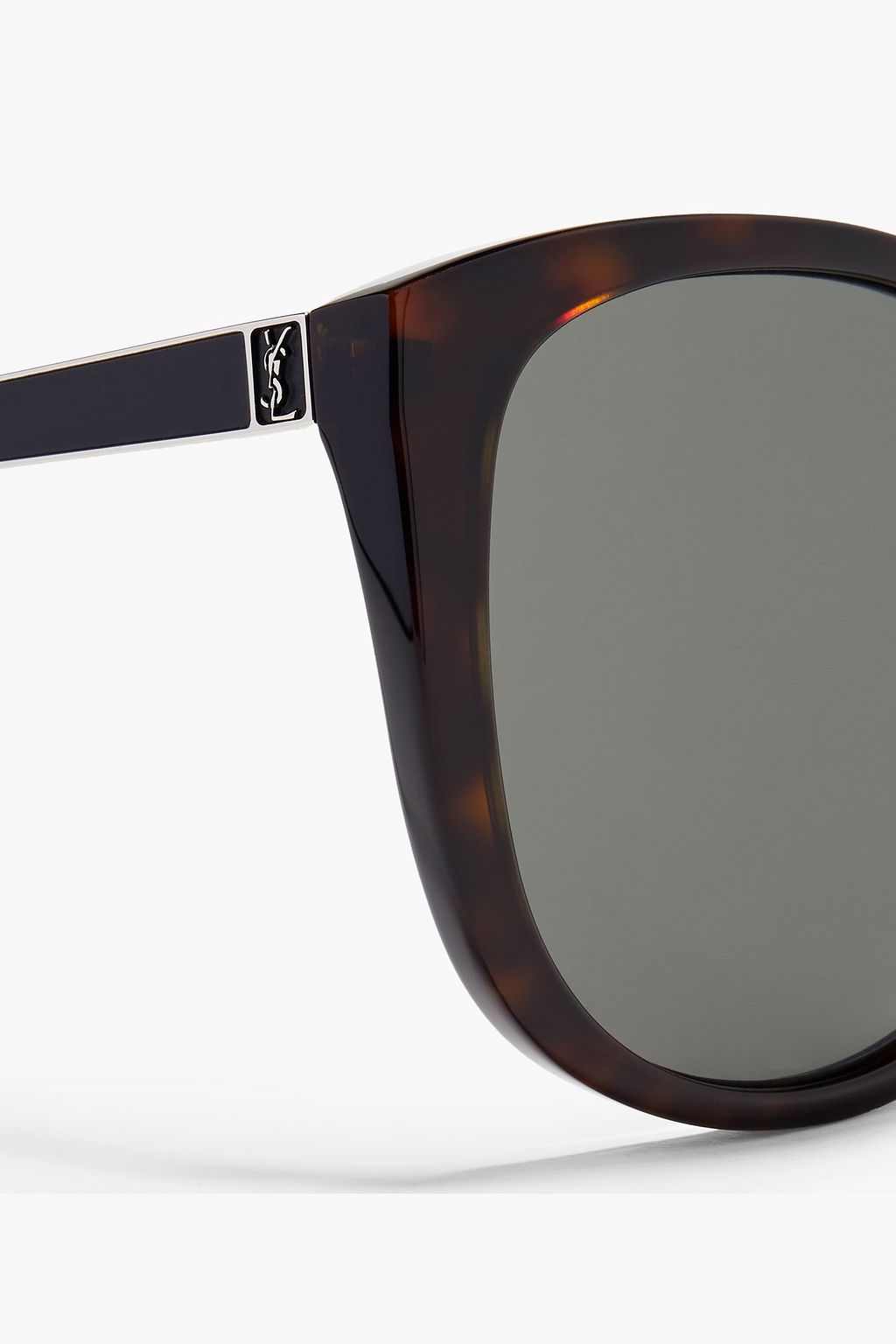 SAINT LAURENT Square-frame tortoiseshell acetate sunglasses