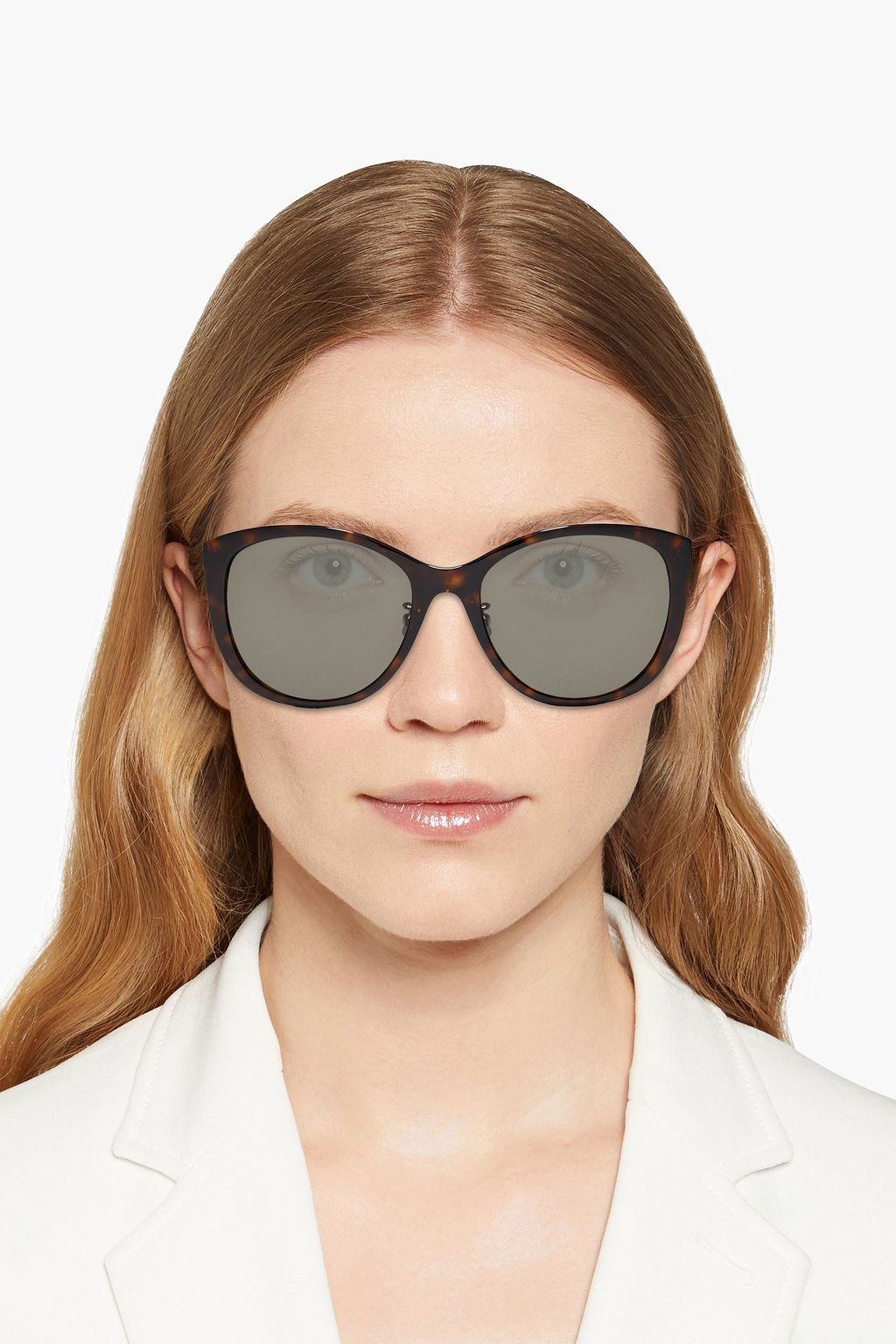 SAINT LAURENT Square-frame tortoiseshell acetate sunglasses