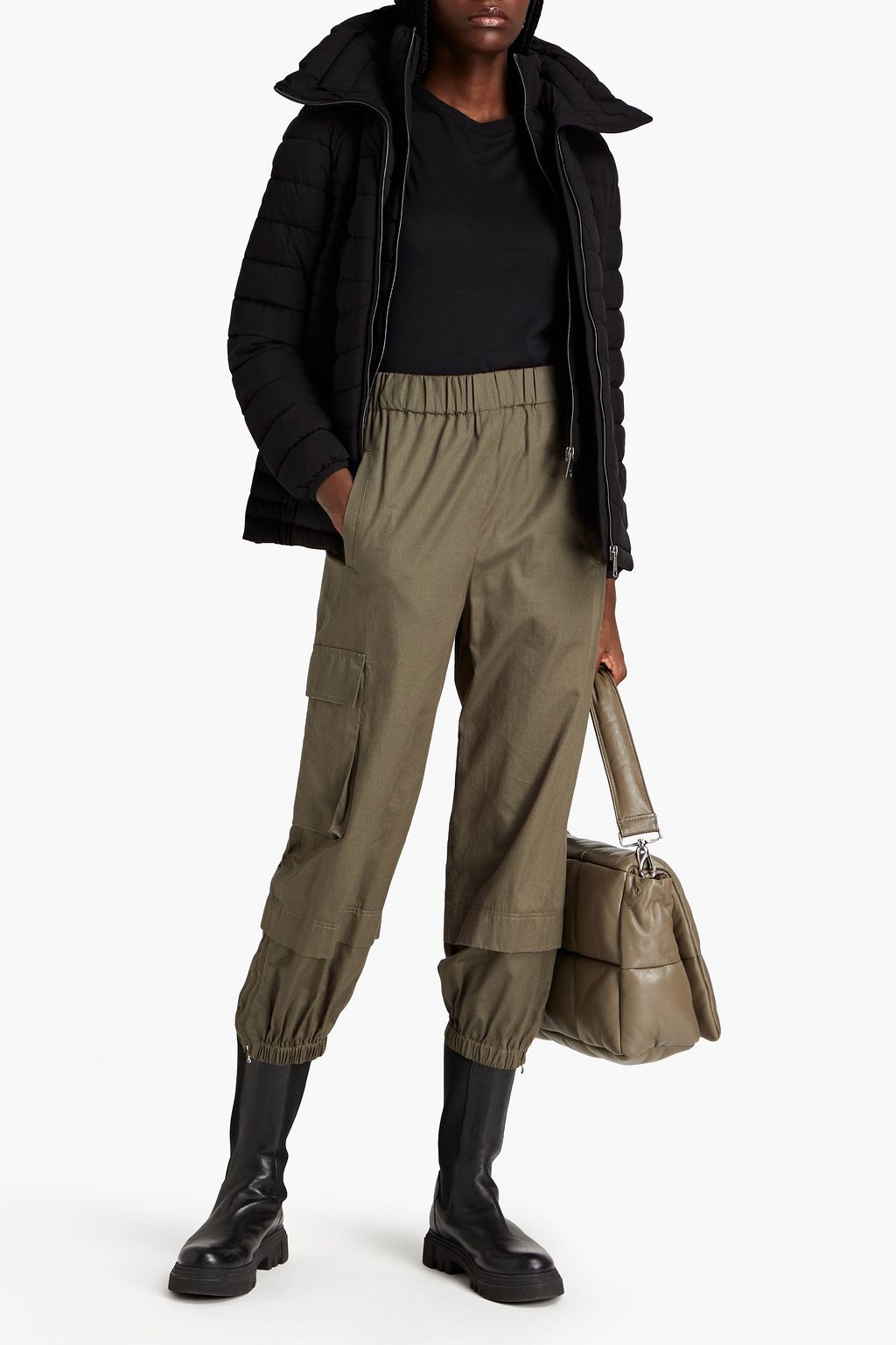 DKNY Kapuzenjacke aus gestepptem Shell