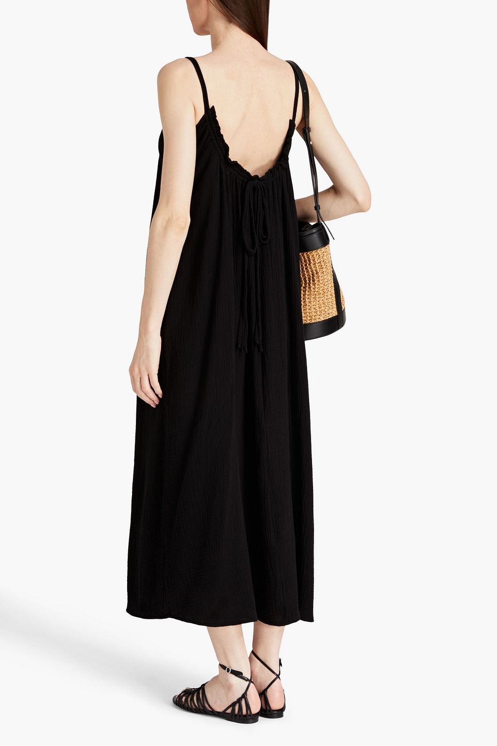 SEAFOLLY Soleil textured cotton-gauze maxi dress