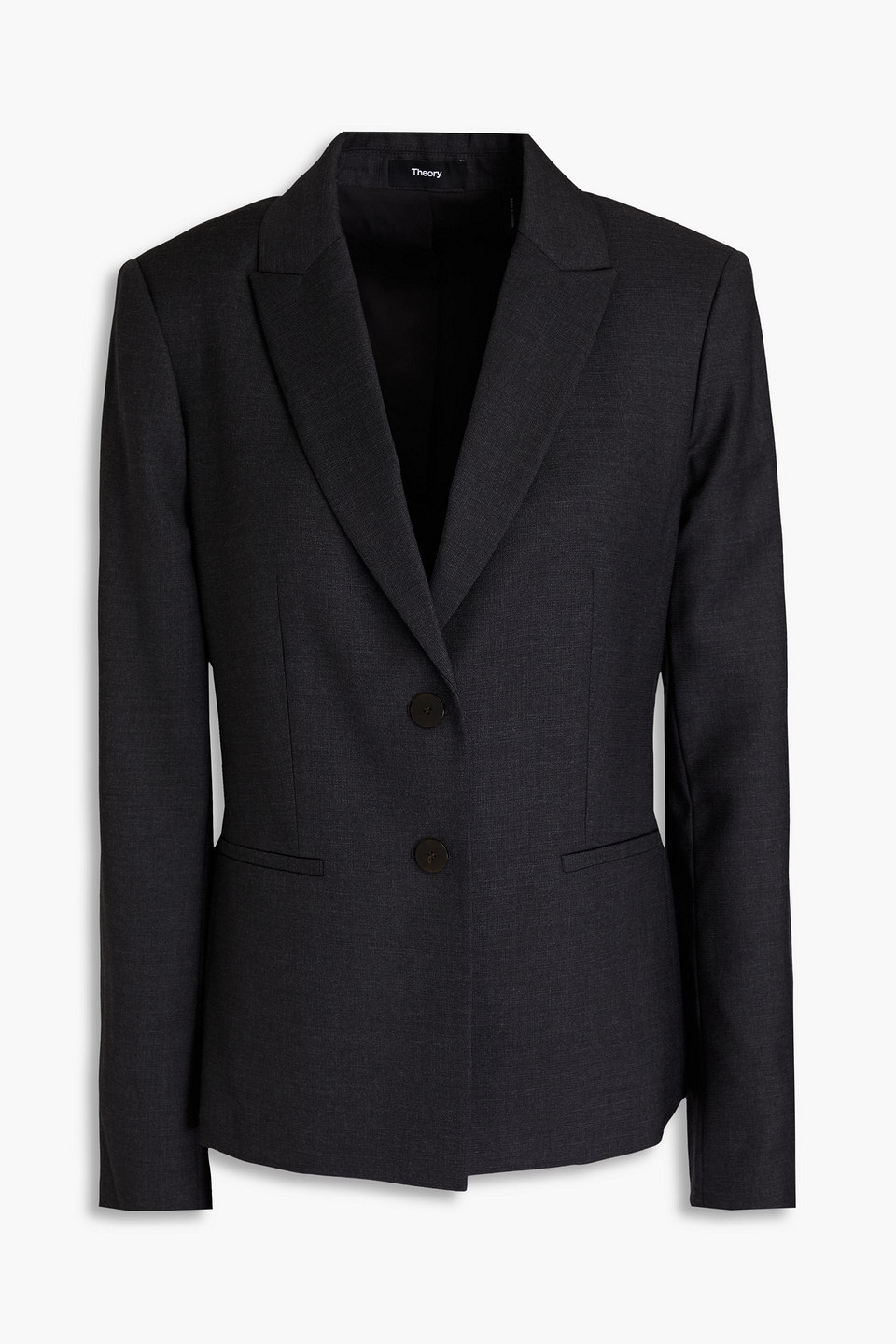 Theory Melierter Blazer Aus Einer Wollmischung In Grey