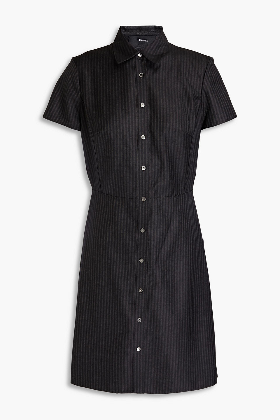 theory black shirt dress Theory Stretch Cotton Clean Shirt Dress - Black