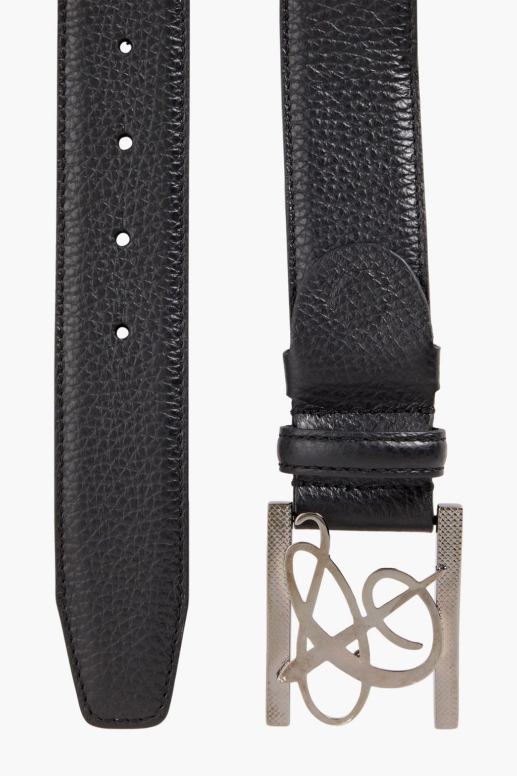 CANALI Textured-leather belt