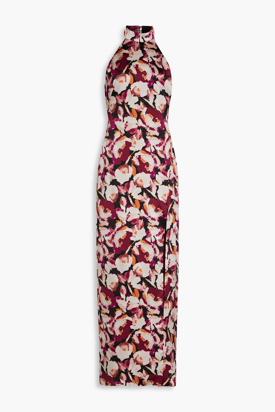 Nicholas Ramina Halter Neck Gown In Claret