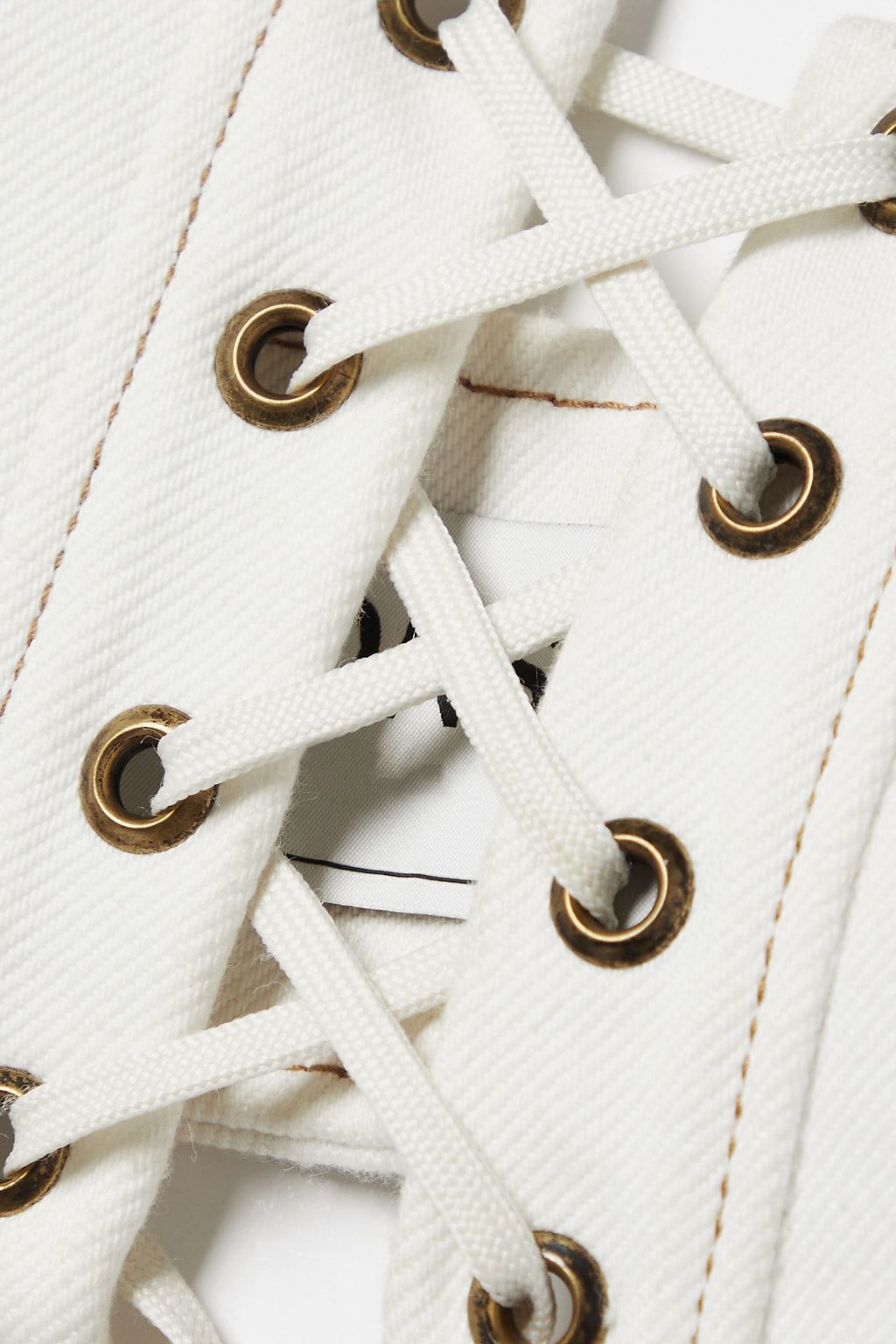 MONSE Lace-up cotton-twill bralette