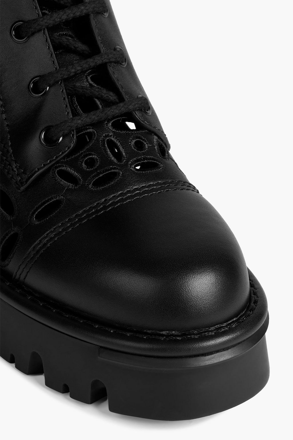 VALENTINO GARAVANI Atelier 08 San Gallo Edition laser-cut leather combat boots