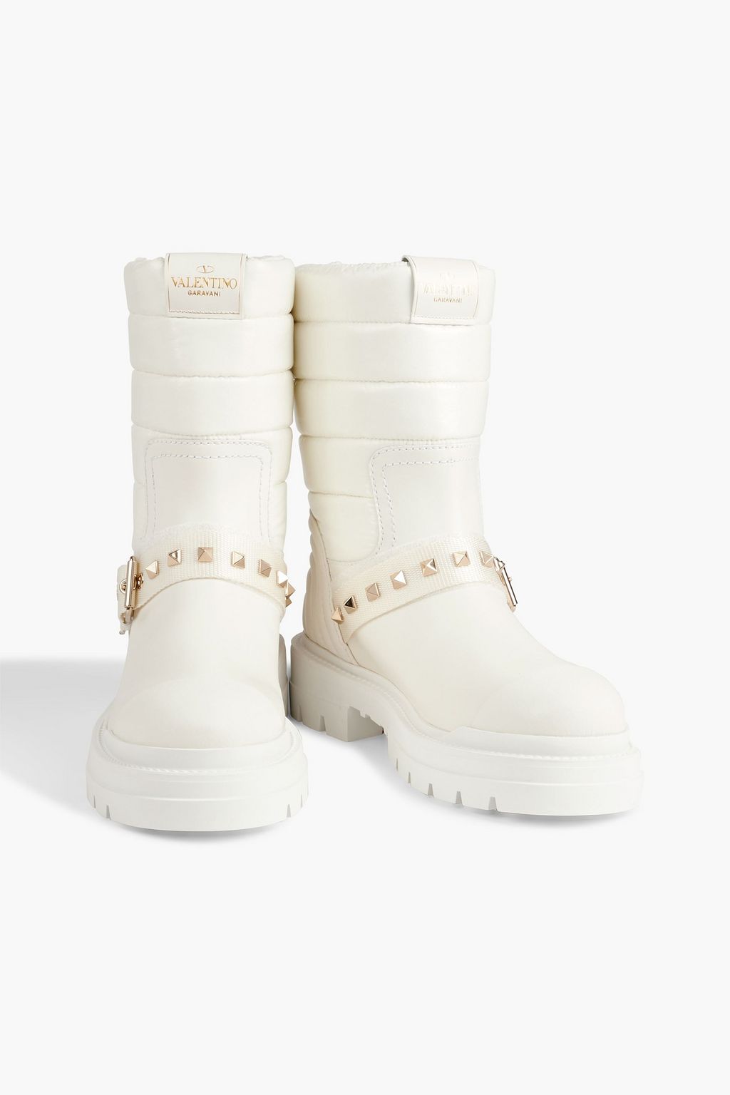 VALENTINO GARAVANI Rockstud quilted leather boots