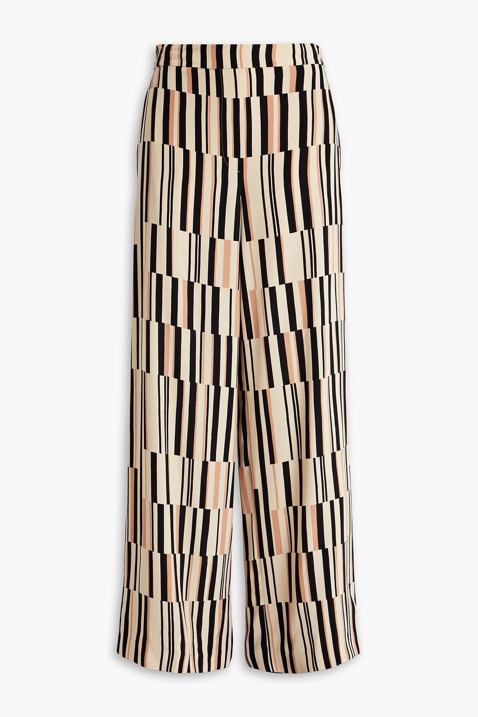Joseph Mawn Printed Silk-satin Crepe Wide-leg Pants In Gold