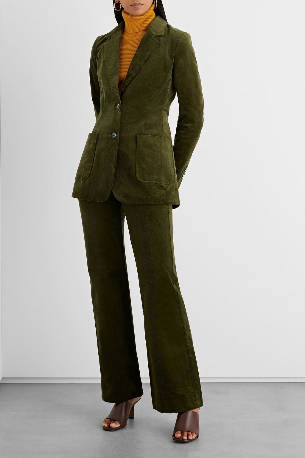 IRIS & INK Samantha organic cotton-blend corduroy blazer