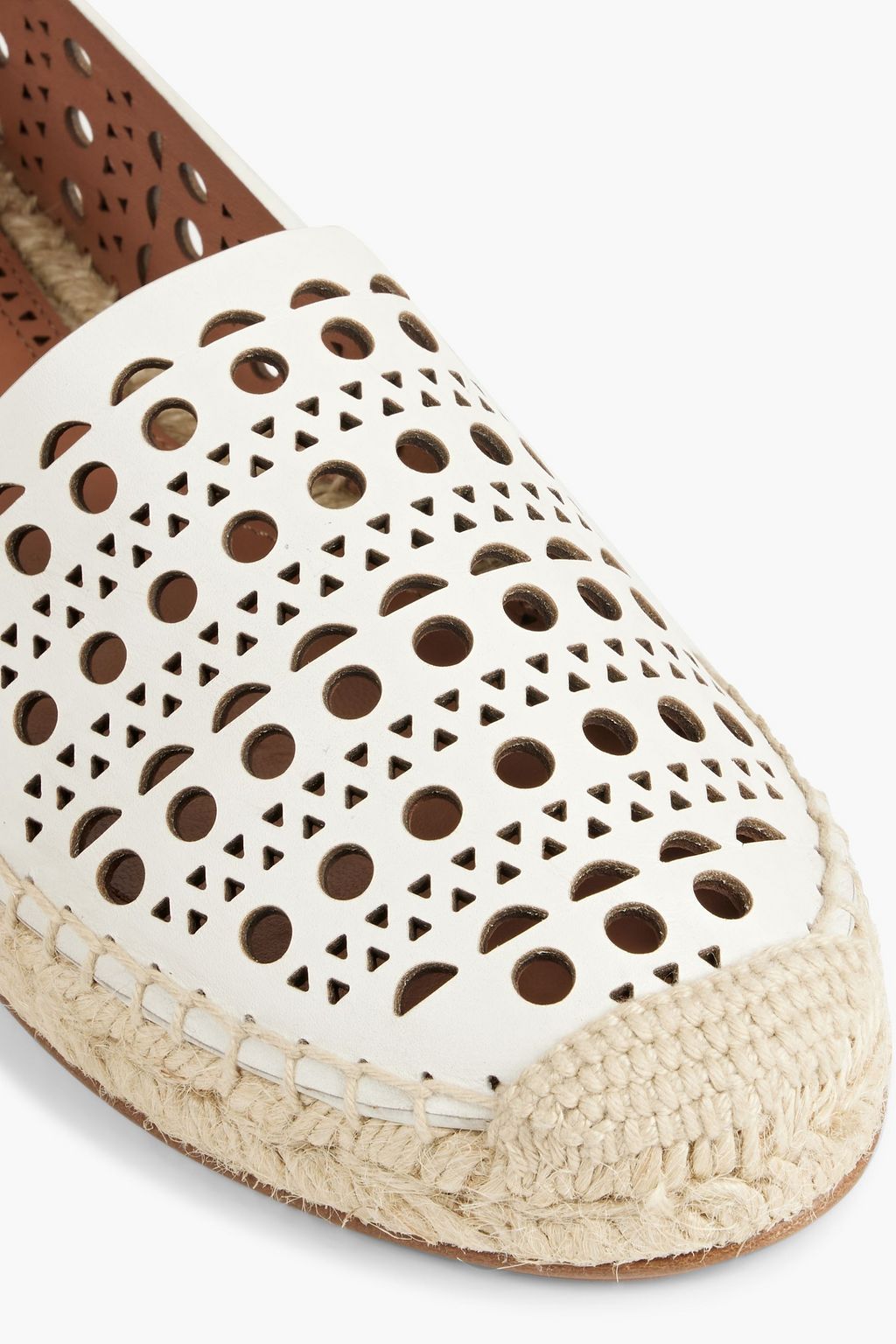 ALAÏA Vienne laser-cut leather espadrilles
