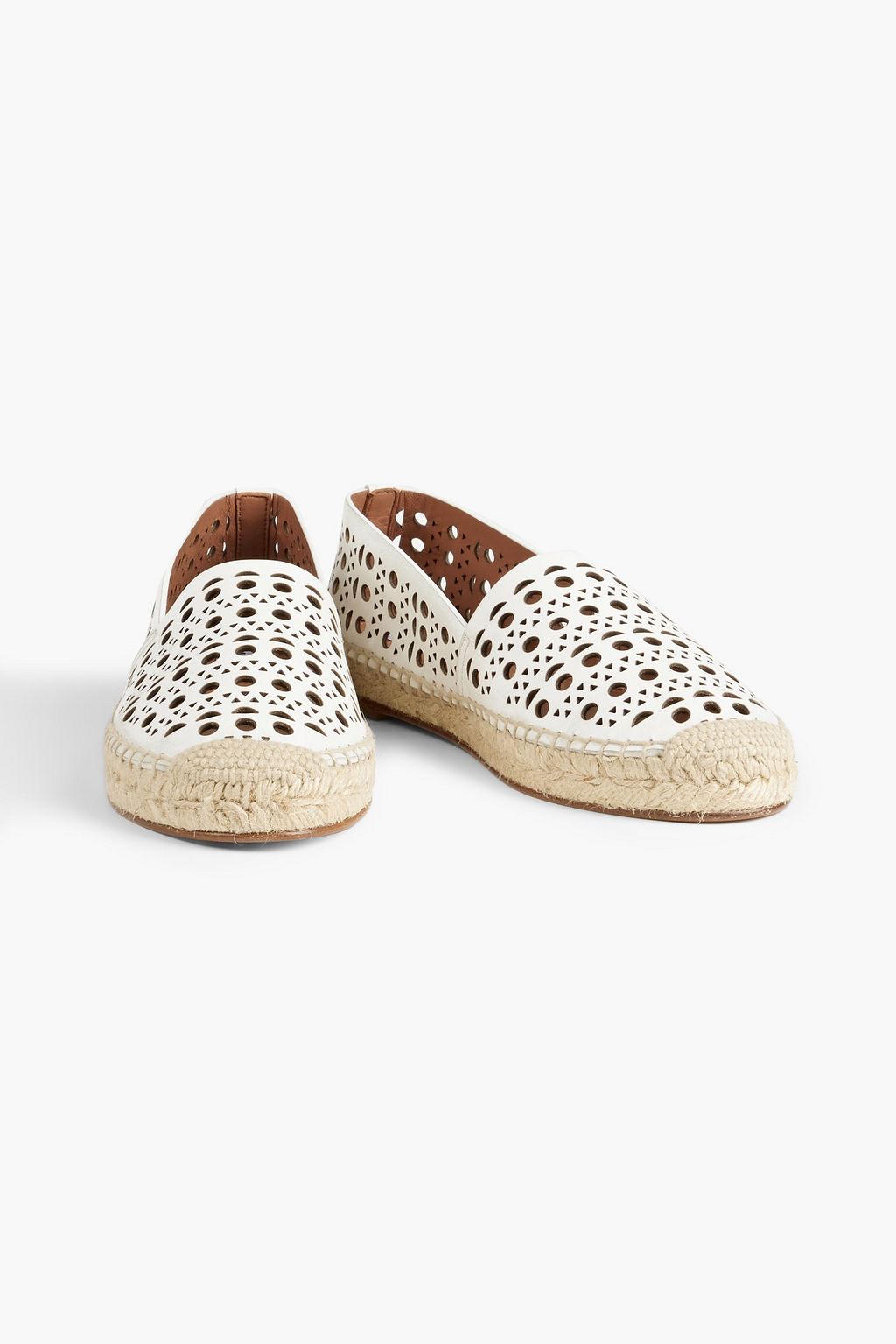 ALAÏA Vienne laser-cut leather espadrilles