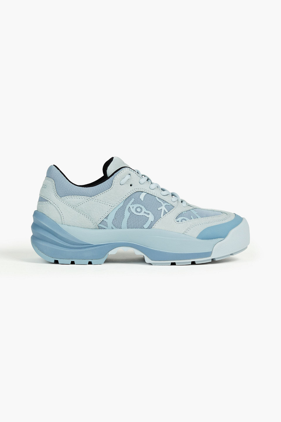 Kenzo Womens Light Blue Leather Sneakers In Light Blue