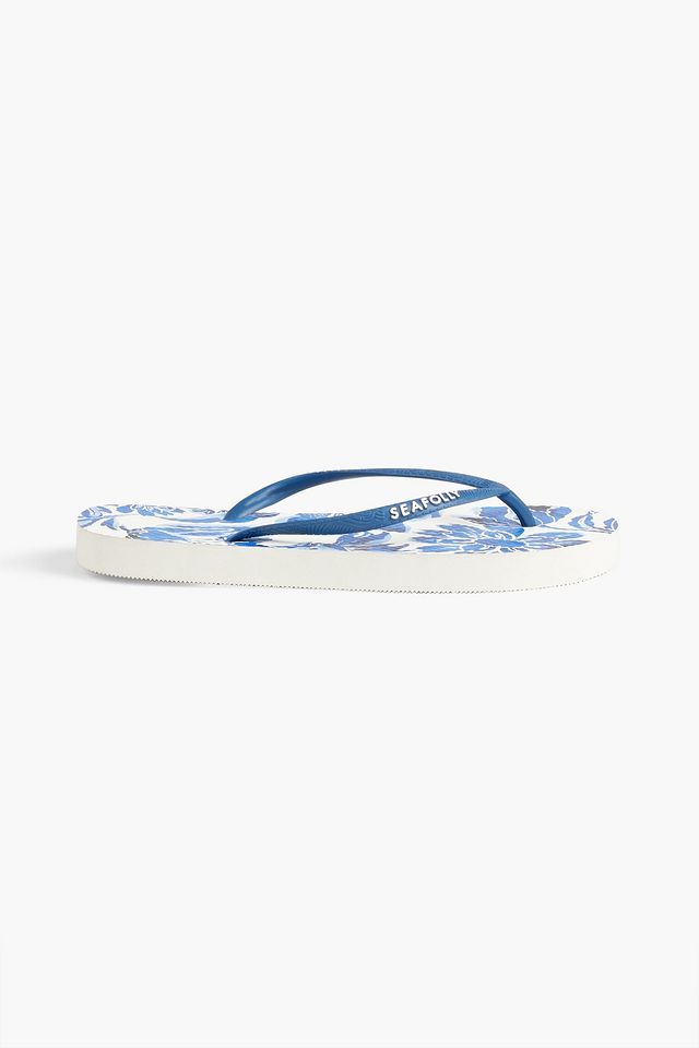 Modern Marina floral-print rubber flip flops