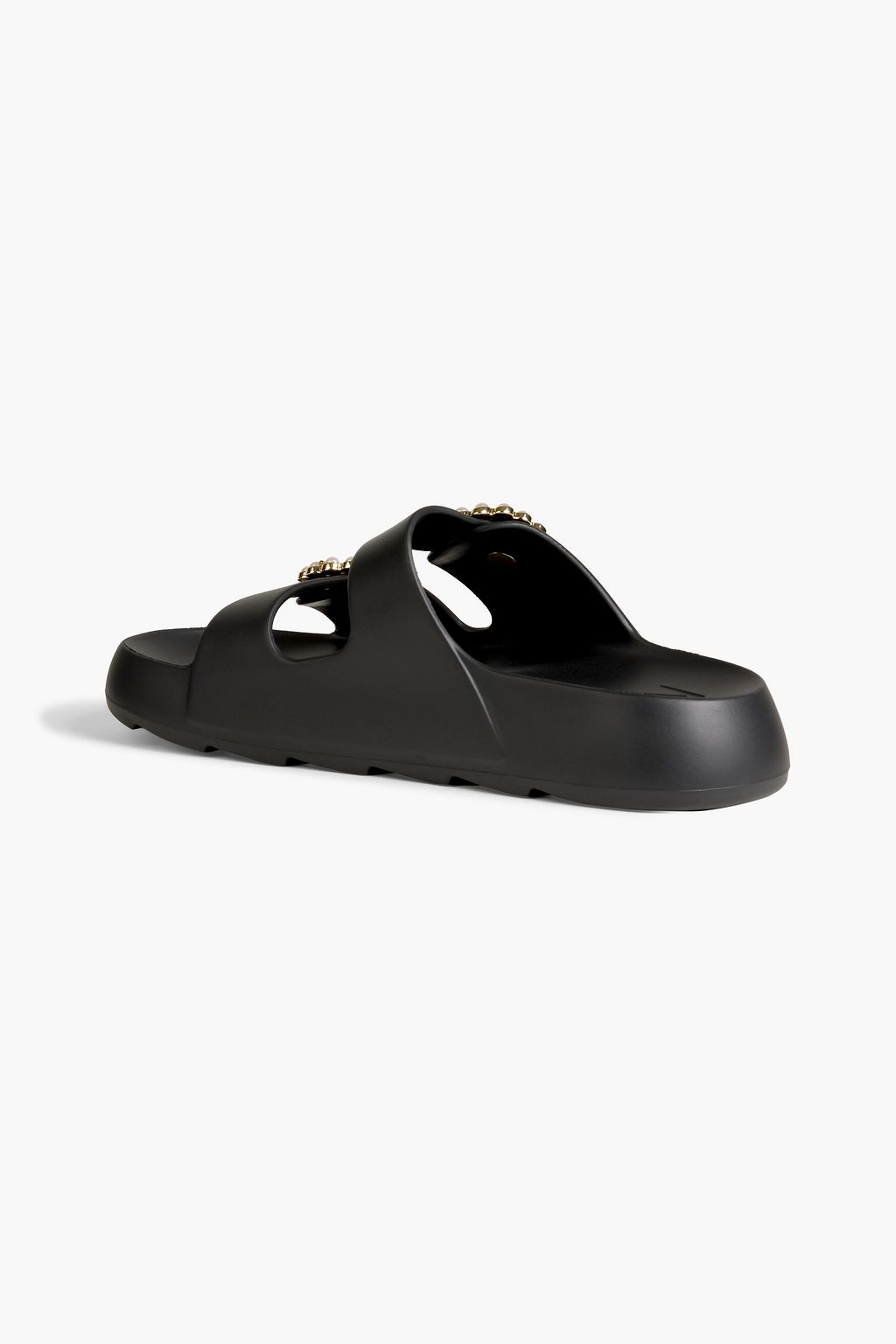 STUART WEITZMAN Eva ラバー スライドサンダル フェイクパール付き