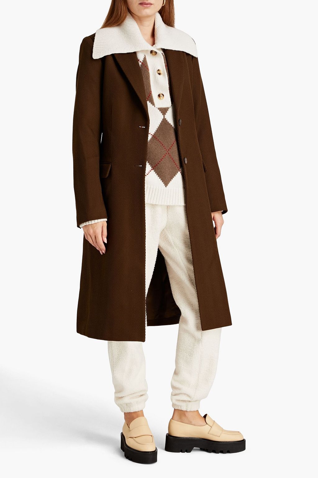 JOSEPH Herringbone wool coat THE