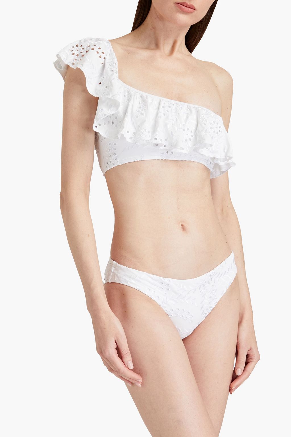SEAFOLLY سروال بكيني ’كوستا بيلا’ متوسط الخصر وبتطريز إنجليزي