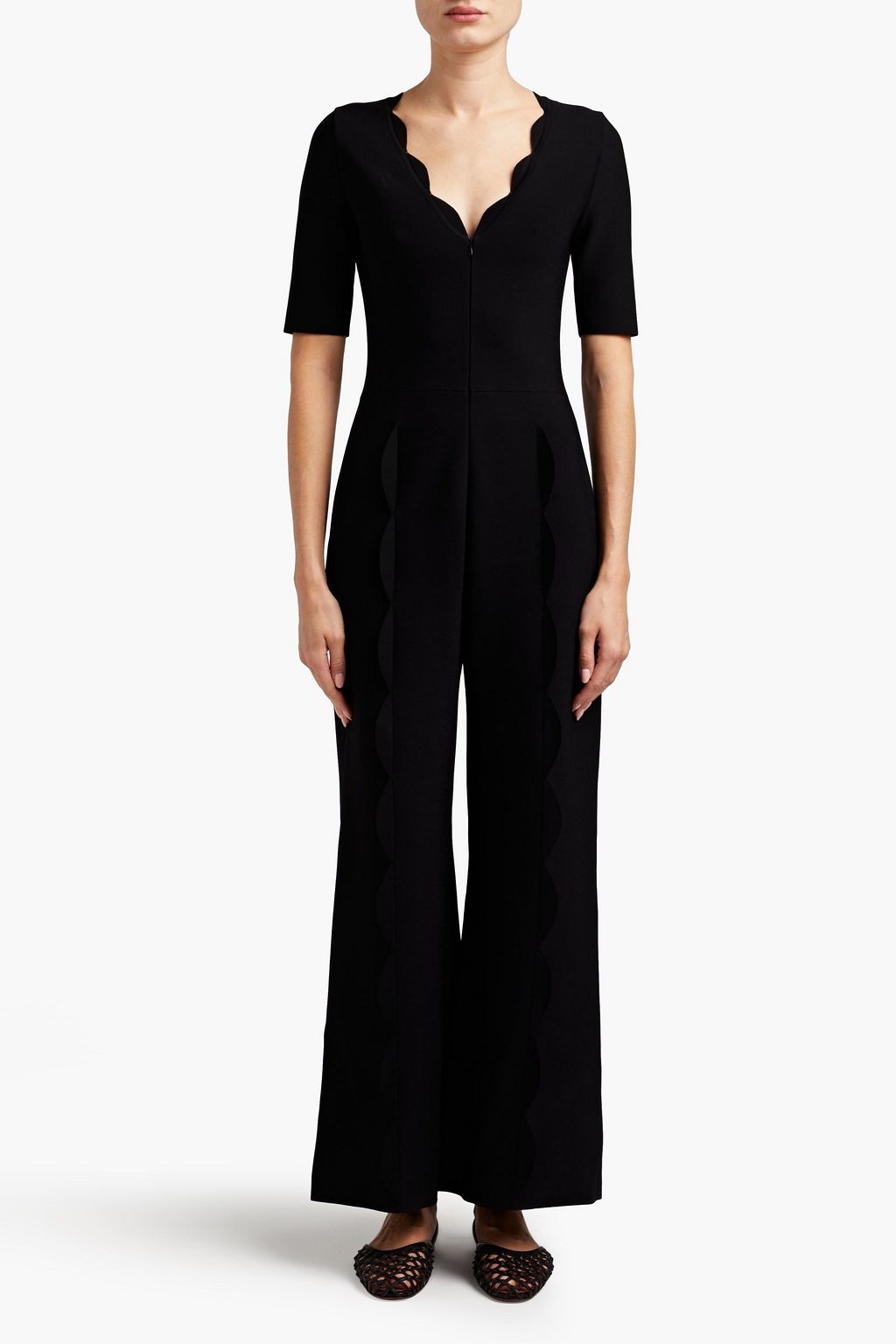 ALAÏA Scalloped stretchknit jumpsuit THE