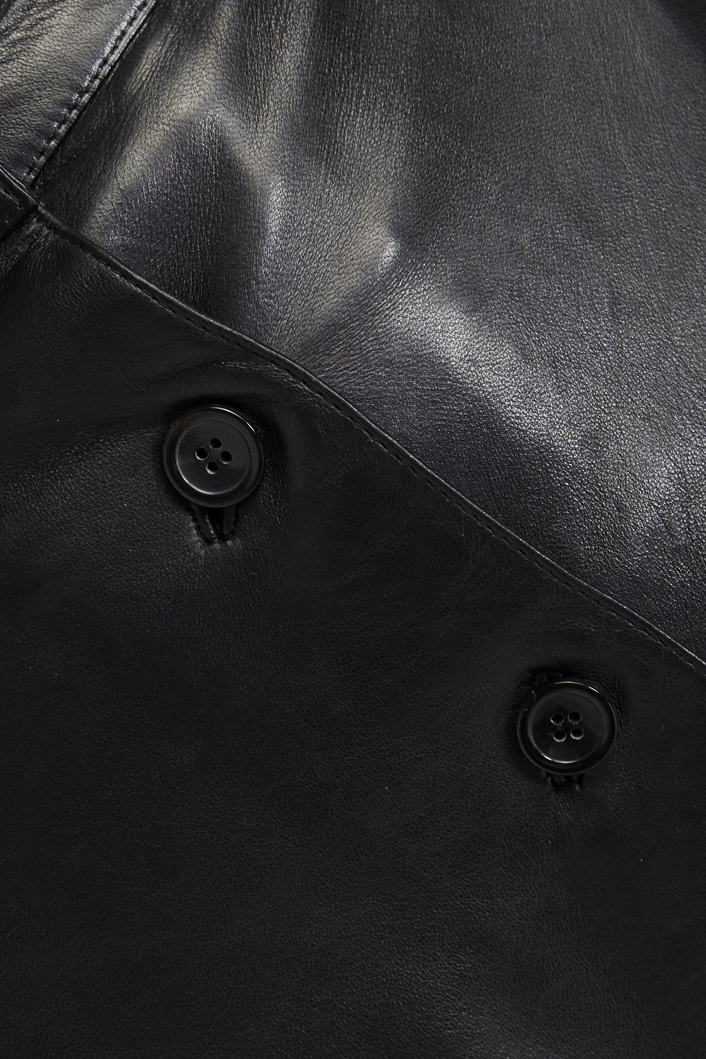 ALAÏA Pleated leather mini skirt