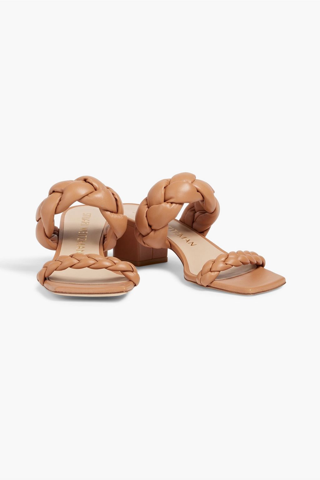 STUART WEITZMAN Playa 50 braided leather mules
