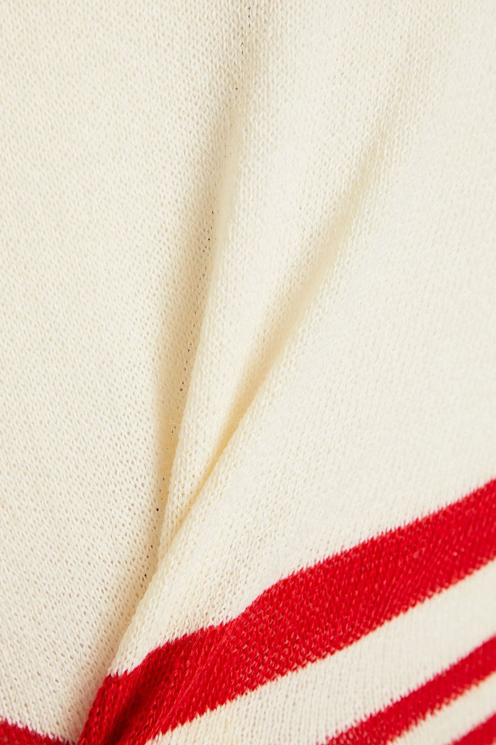 MAISON MARGIELA Embroidered striped knitted polo shirt