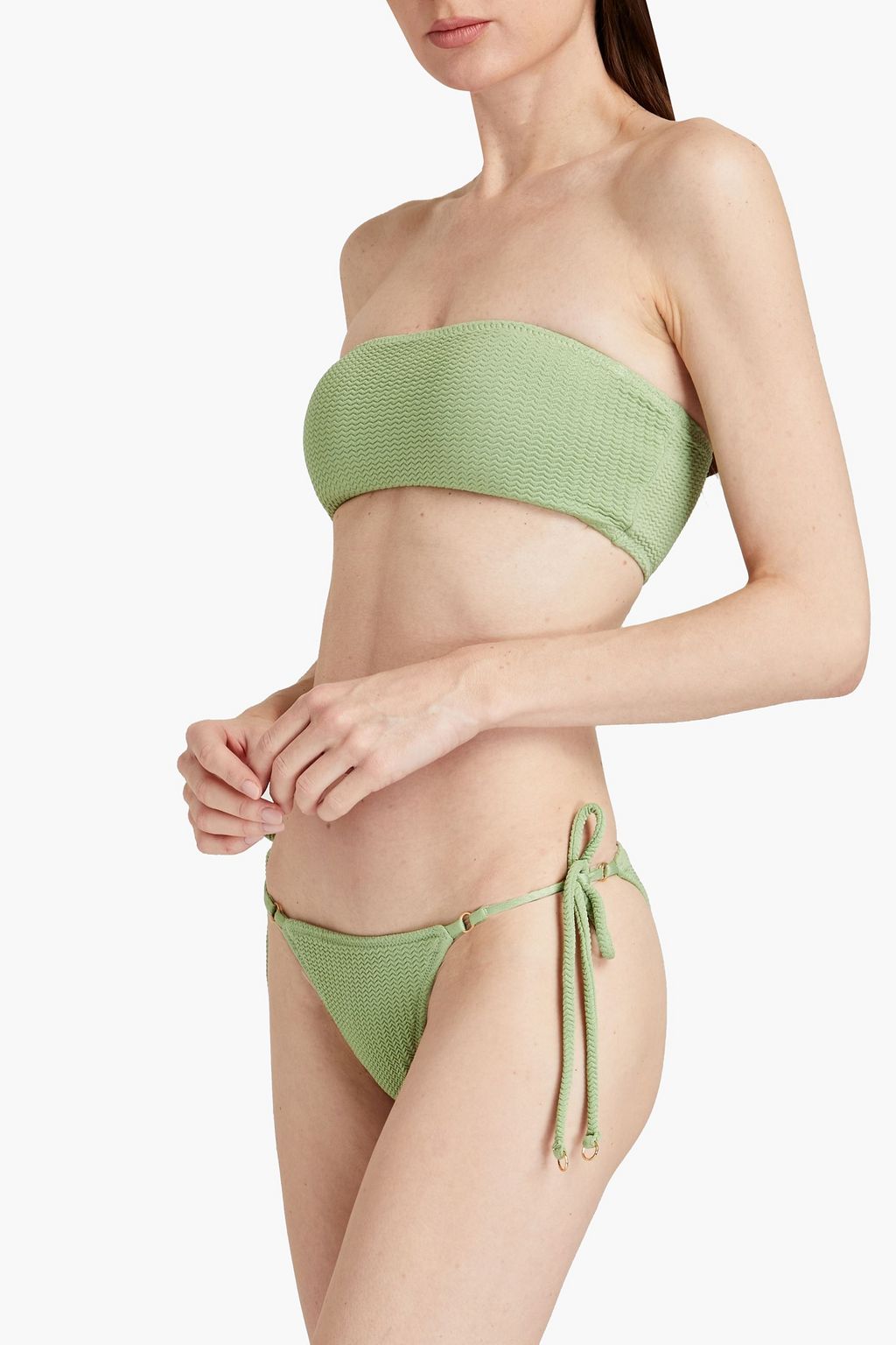 SEAFOLLY توب بكيني ’سي دايف’ من قماش سيرساكر المرن بتصميم باندو