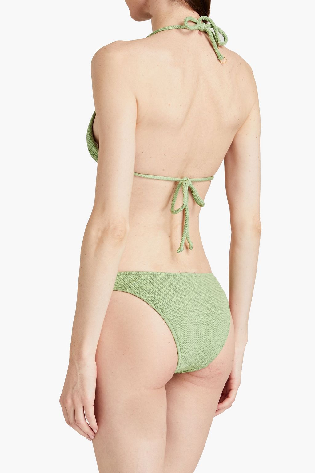 SEAFOLLY توب بكيني ’سي دايف’ مثلّث الشكل من السيرساكر المرن