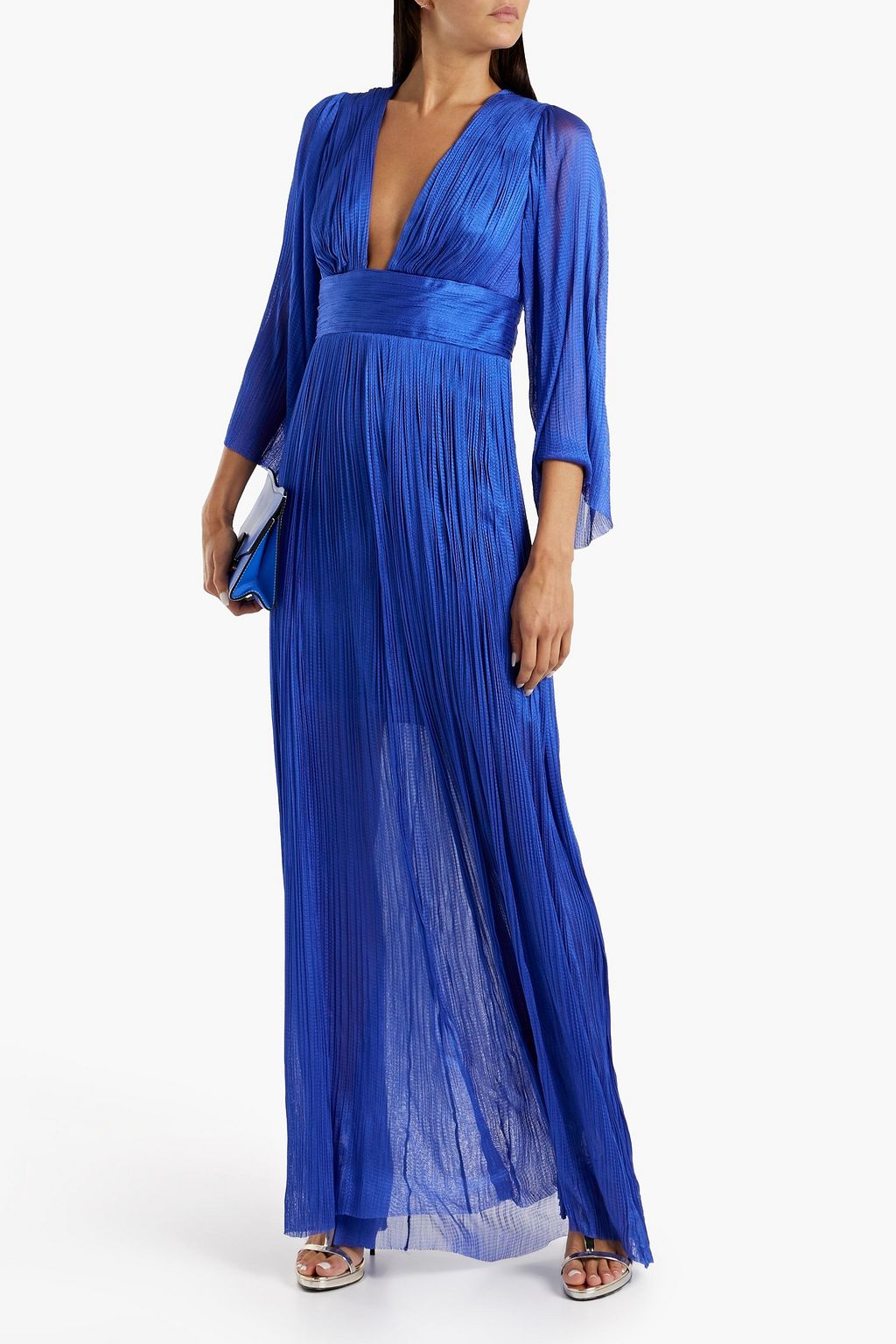 MARIA LUCIA HOHAN Plissé silk-tulle gown