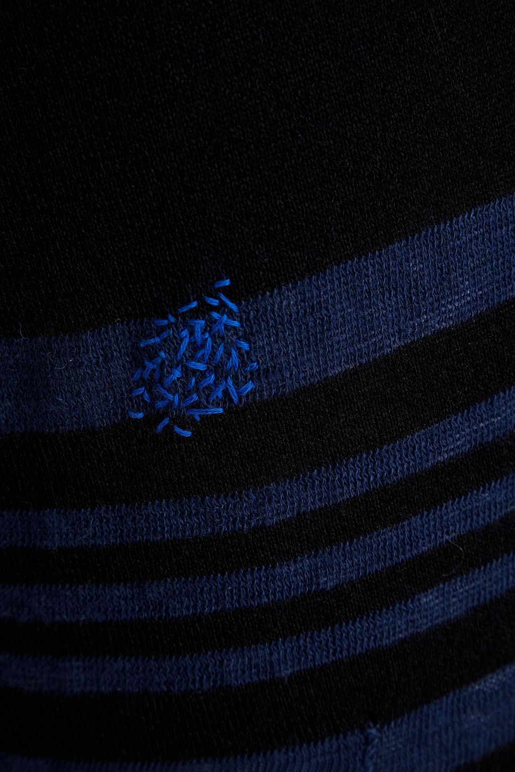 MAISON MARGIELA Embroidered striped knitted polo shirt