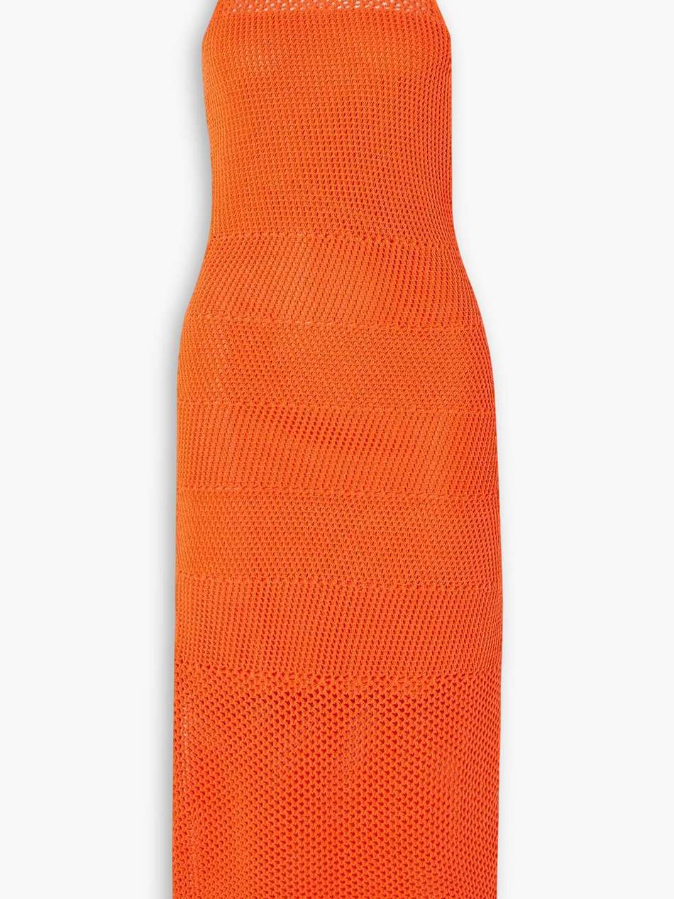 roland crocheted cotton midi dress