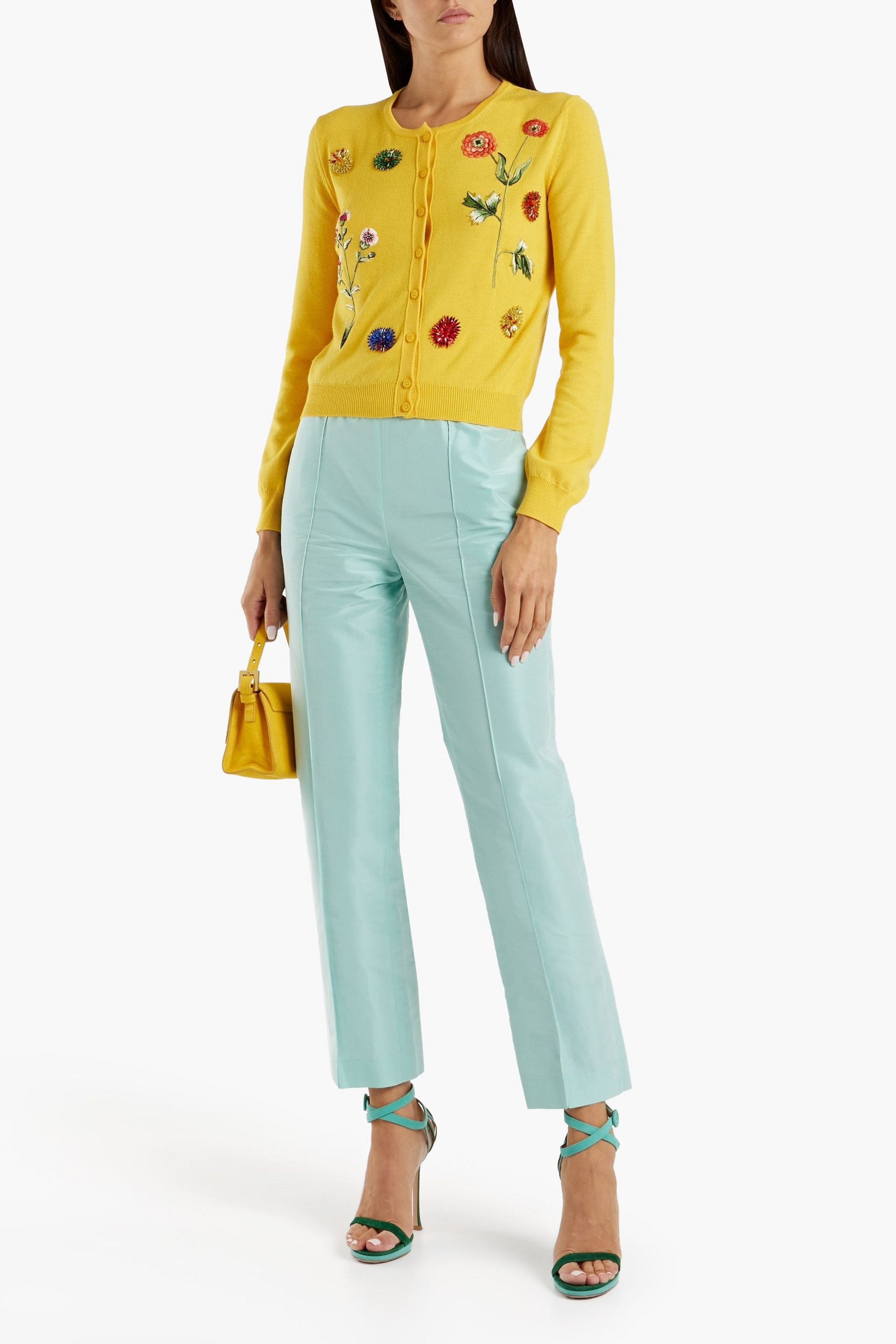 Etro Cotton and silk-blend straight-leg pants