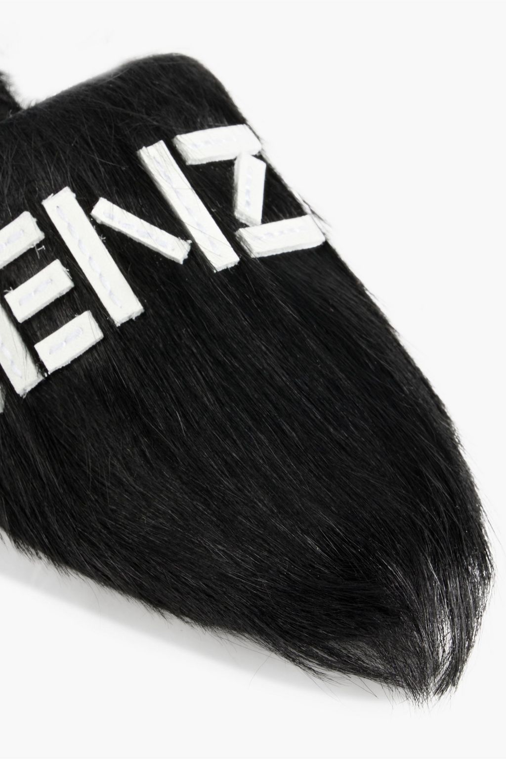 KENZO Logo-appliquéd shearling slippers