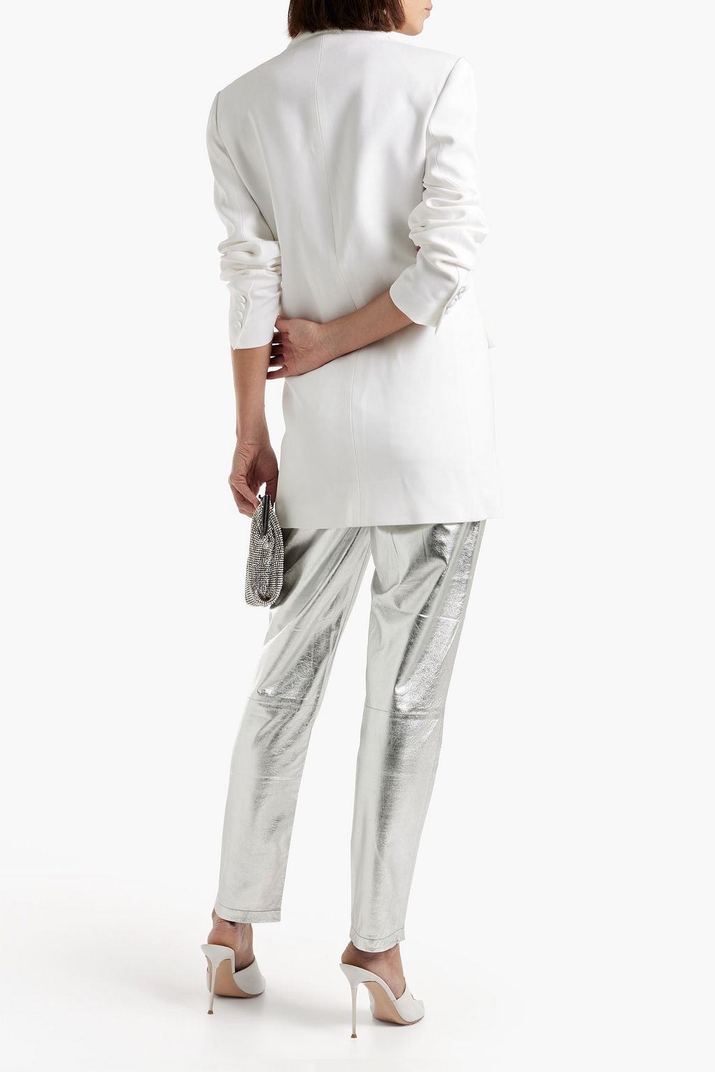 MICHAEL KORS COLLECTION Crystal-embellished crepe blazer
