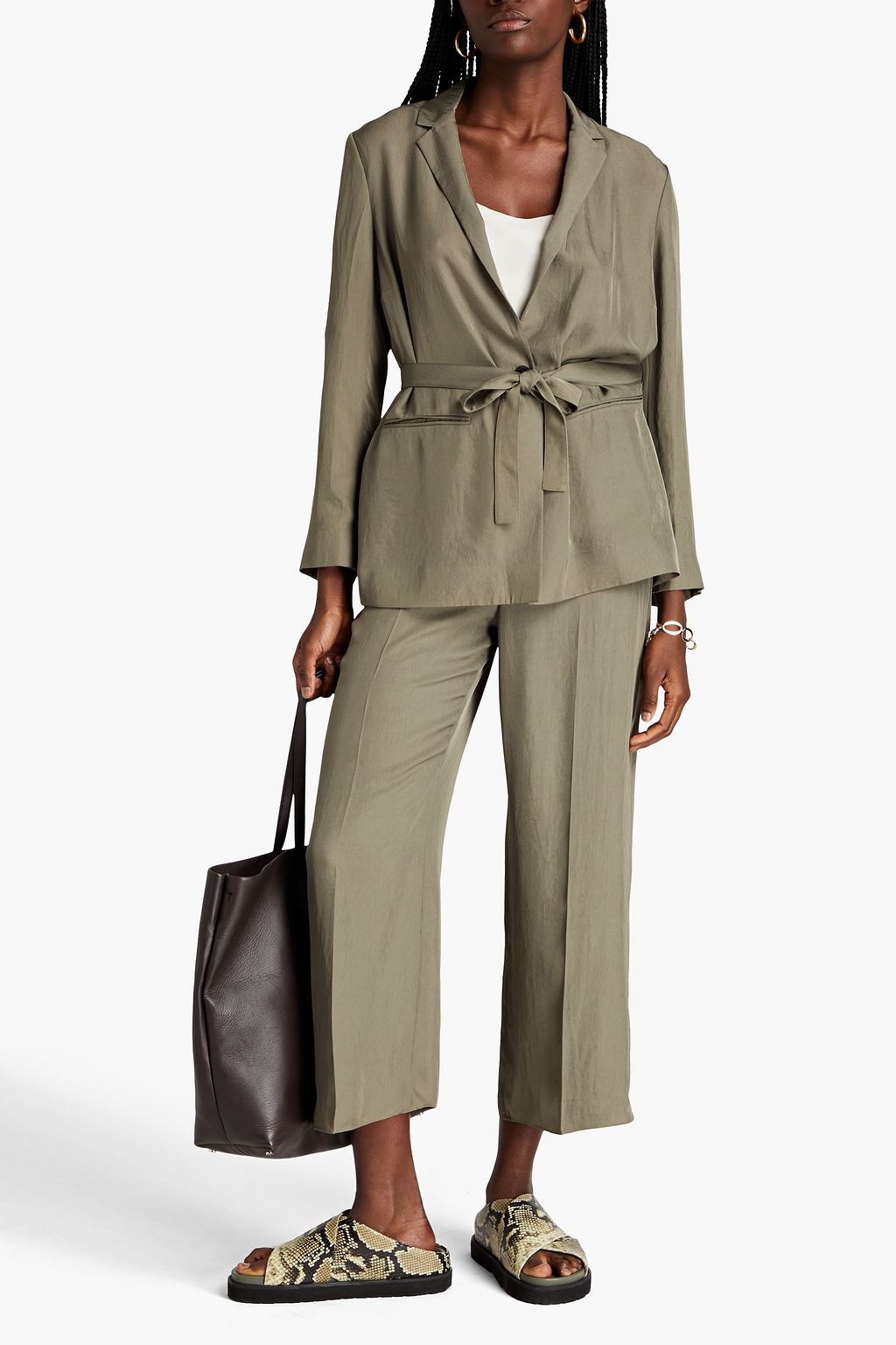 THEORY Washed-twill blazer