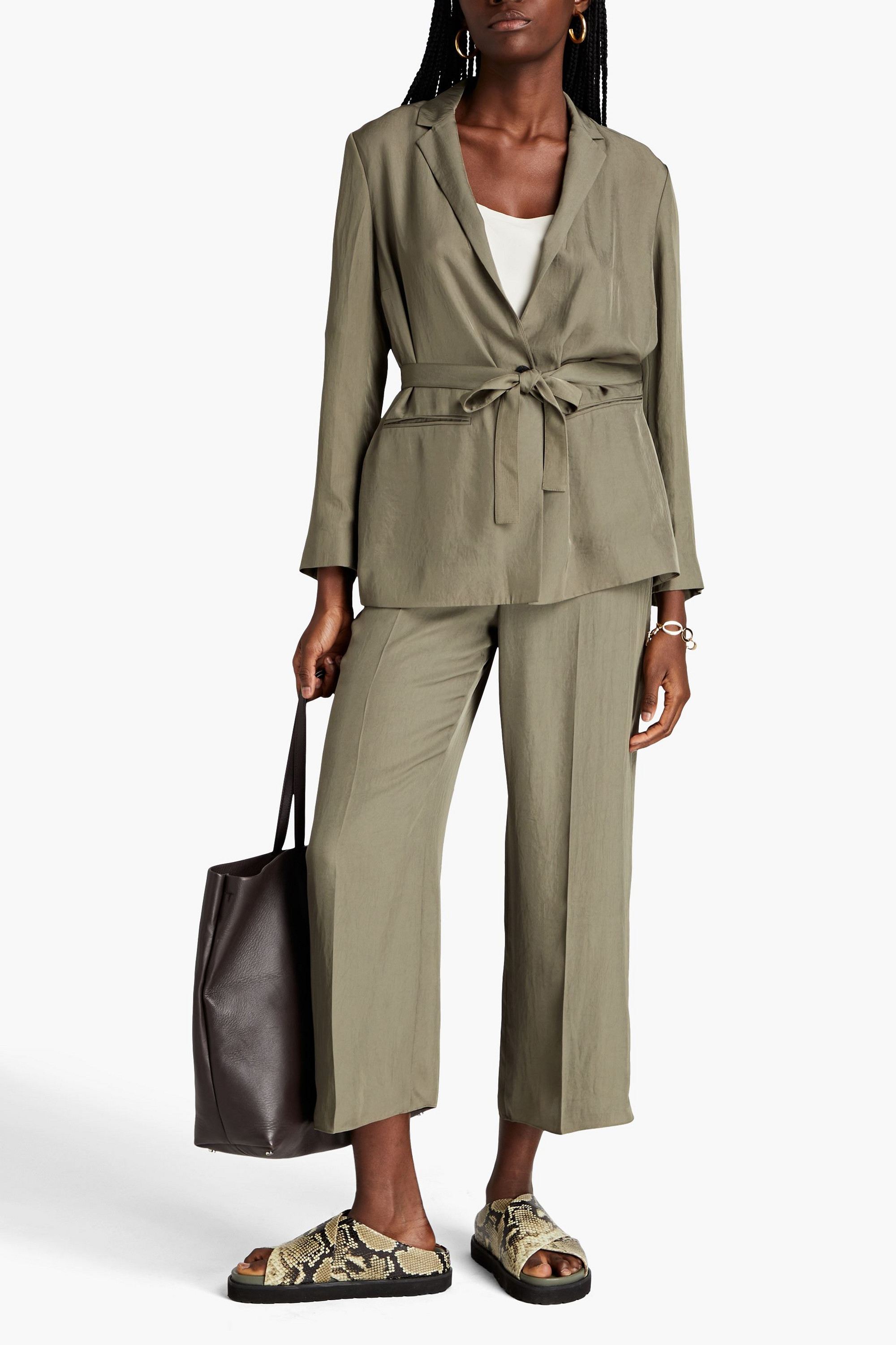 Theory Washed-twill blazer