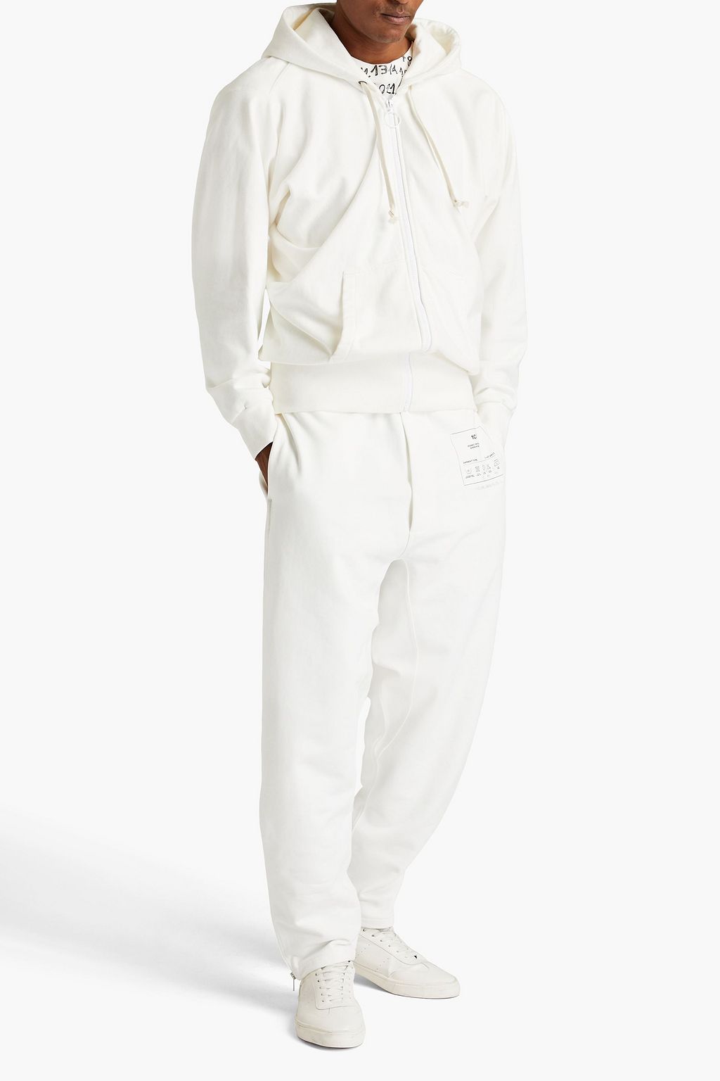 MAISON MARGIELA Mélange printed French cotton-terry sweatpants