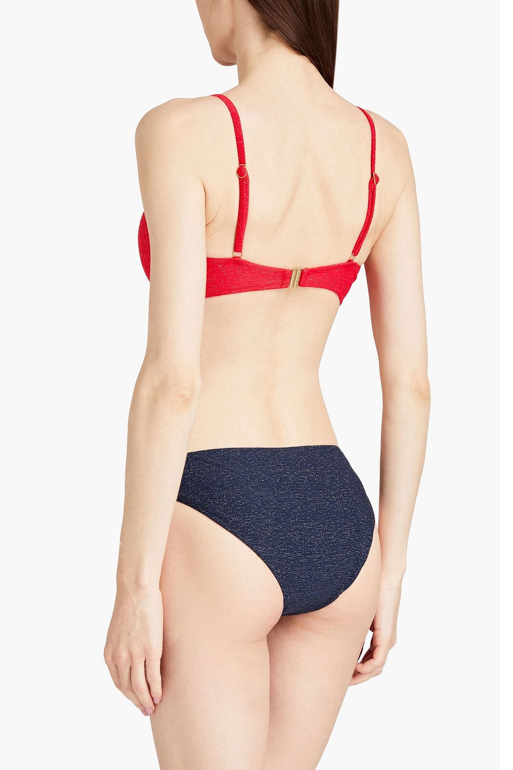SEAFOLLY توب بكيني ’تولايت’ بتصميم باندو بلون ميتاليك