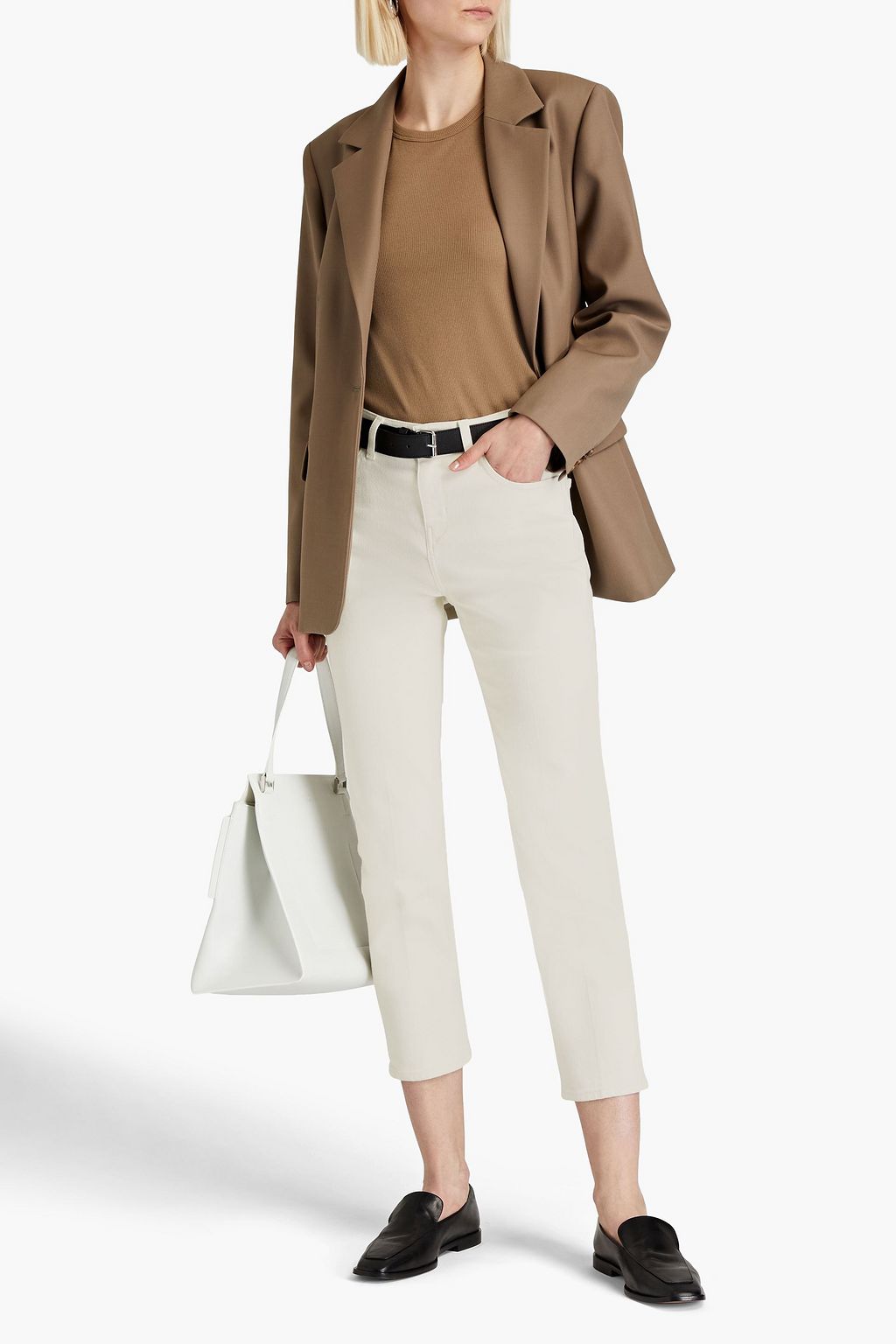 THEORY Treeca hoch sitzende Cropped Jeans mit schmalem Bein