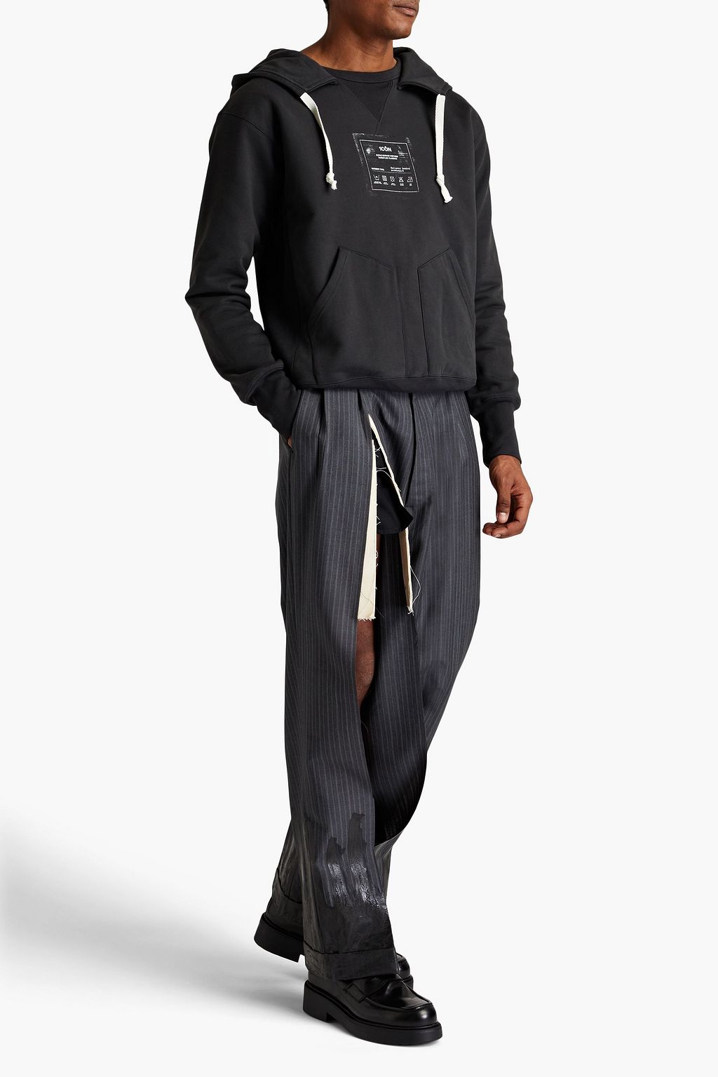 MAISON MARGIELA Printed French cotton-terry hoodie
