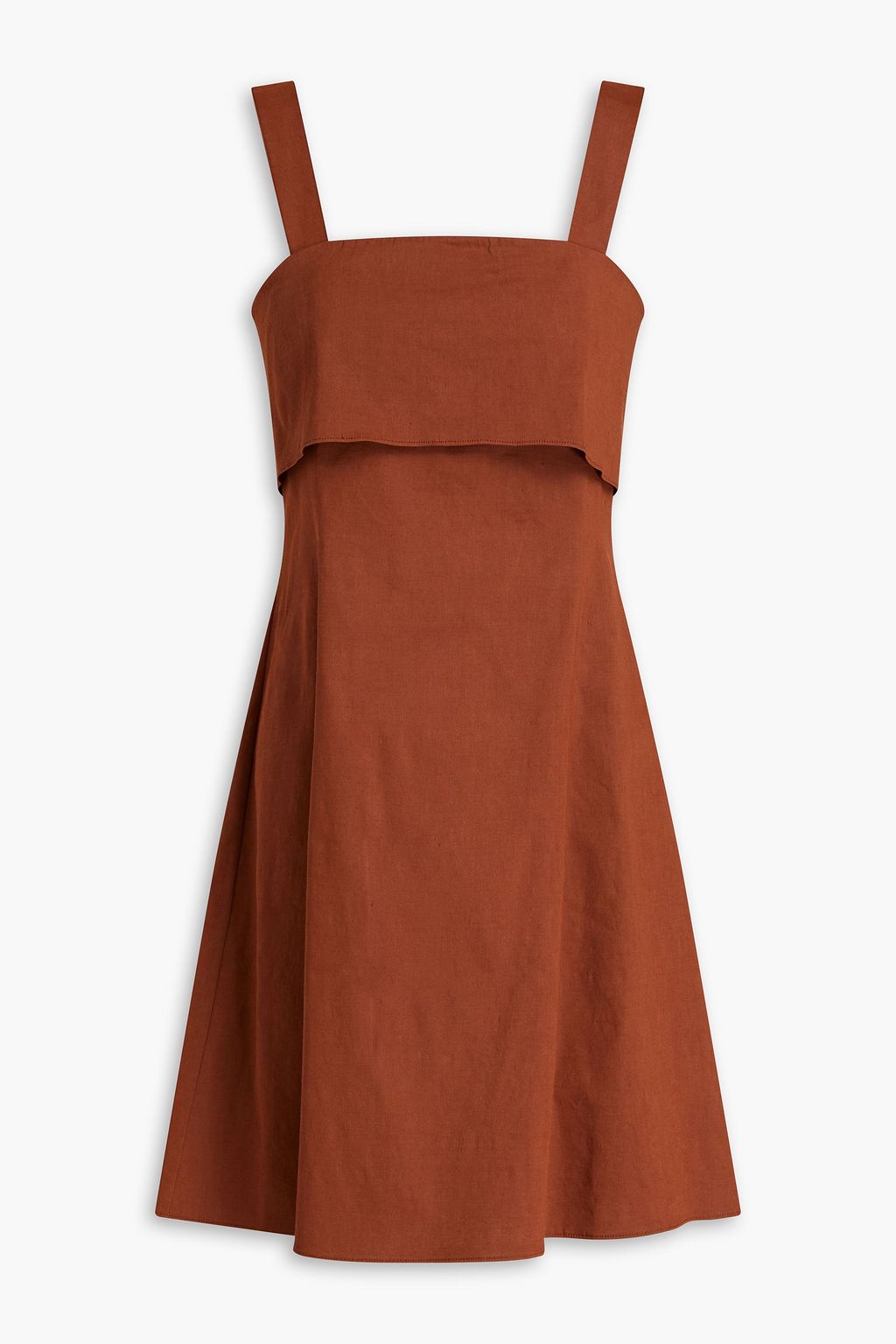 Slub linen blend mini dress