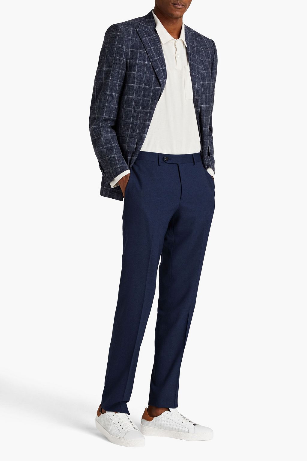 CANALI Kei slim-fit mélange wool pants