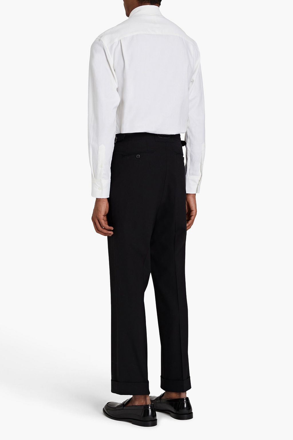 CANALI Pleated wool-blend pants