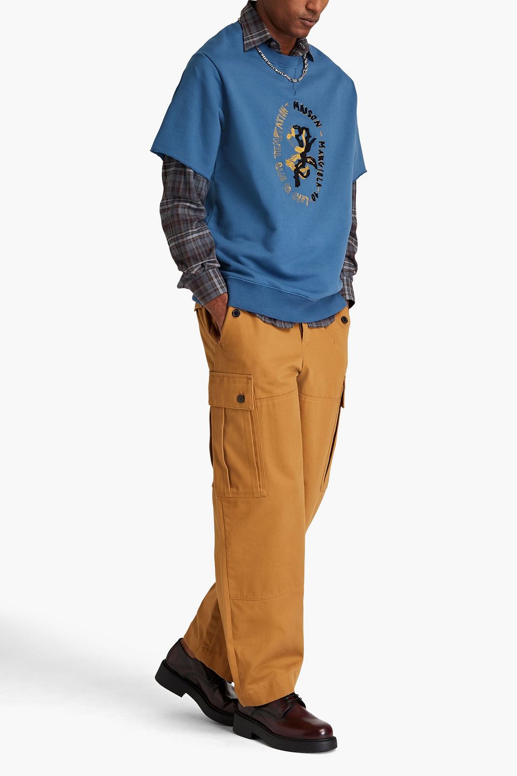 MAISON MARGIELA Embroidered French cotton-terry sweatshirt