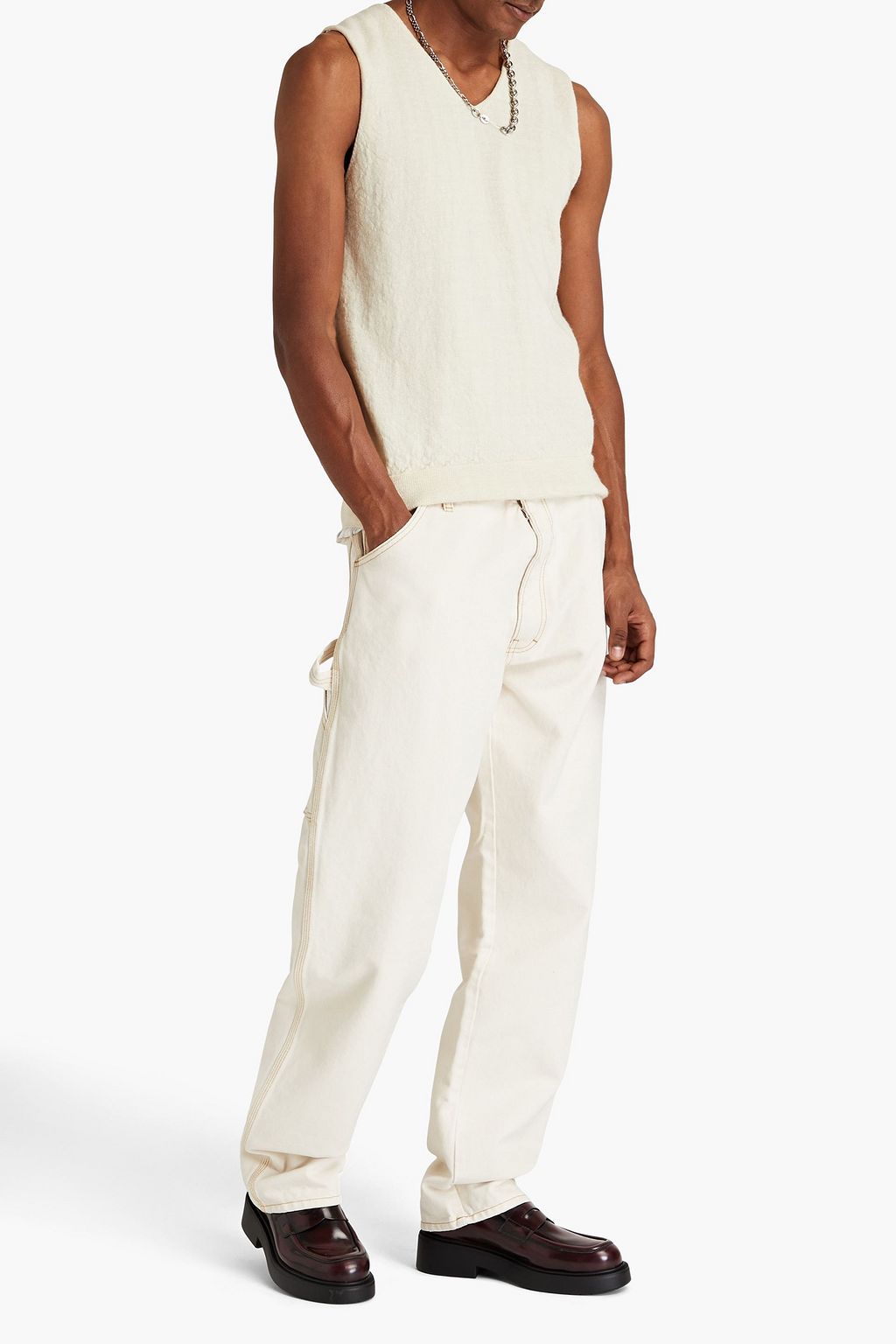 MAISON MARGIELA Layered textured wool vest