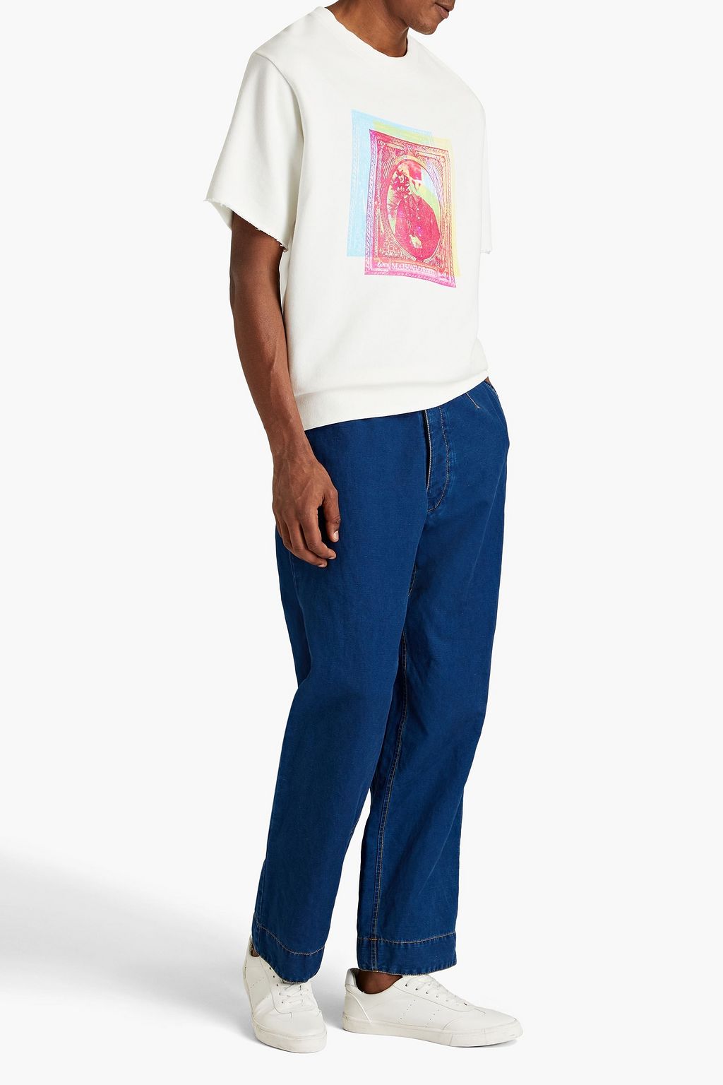 MAISON MARGIELA Printed French cotton-terry sweatshirt