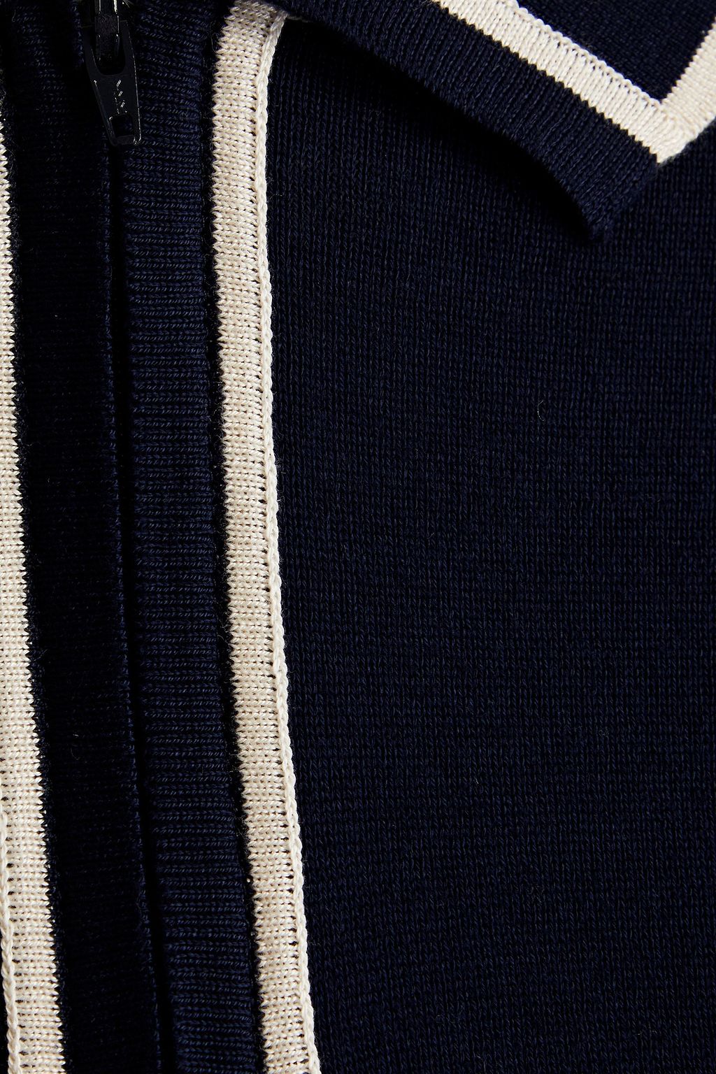 MAISON MARGIELA Two-tone cotton half-zip sweater