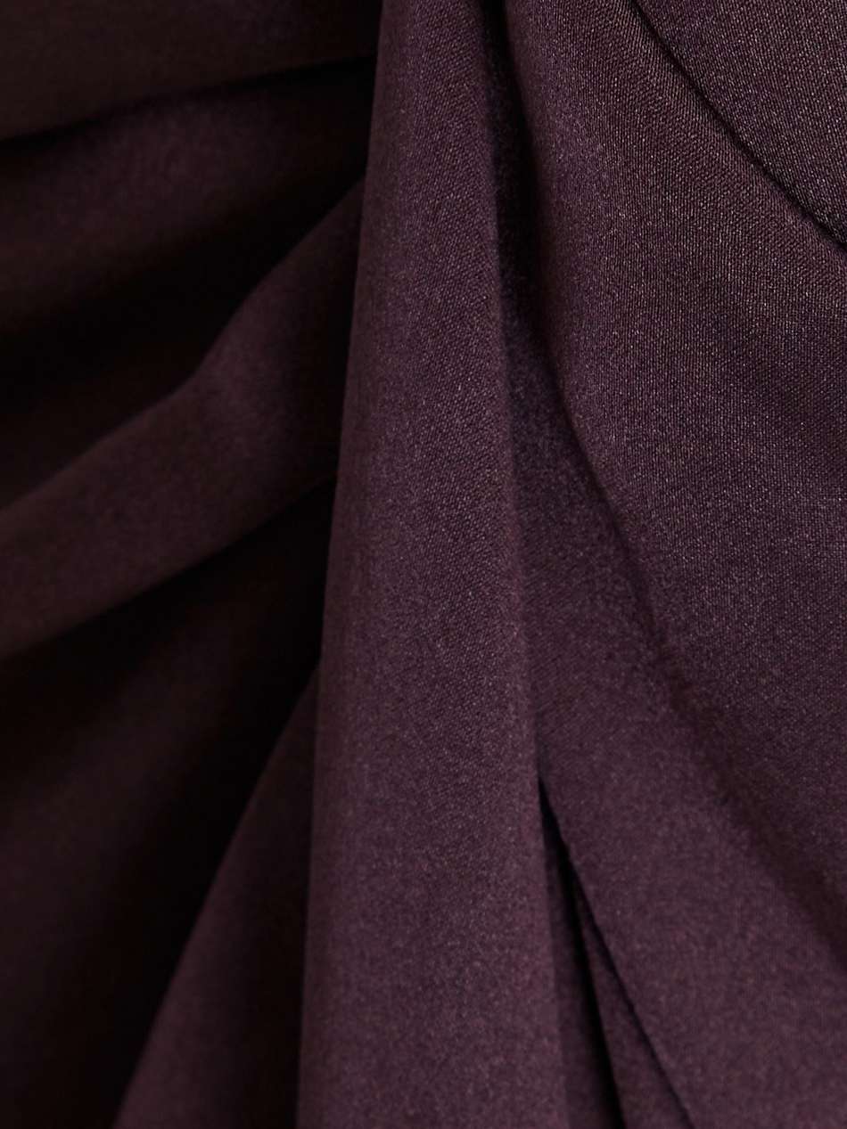 josephine twist-front cutout silk-satin crepe midi dress