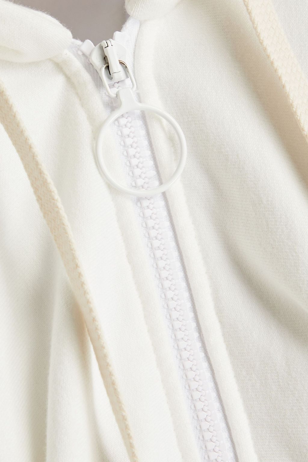 MAISON MARGIELA Gathered French cotton-terry zip-up hoodie