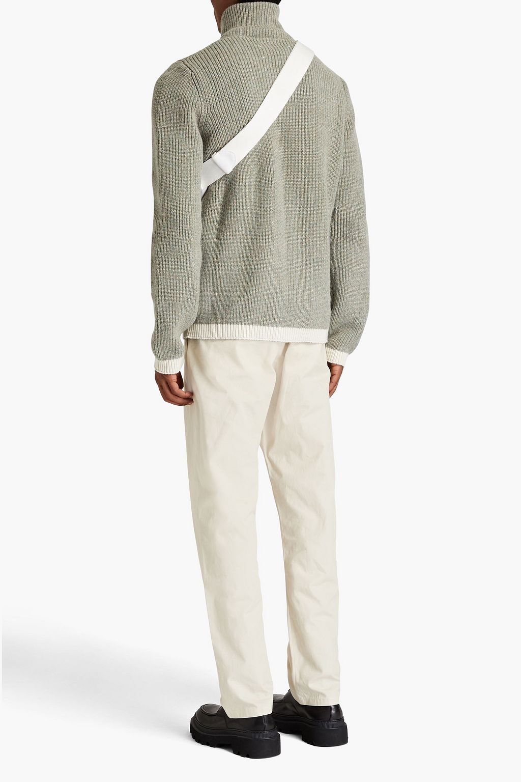 MAISON MARGIELA Mélange alpaca-blend zip-up sweater