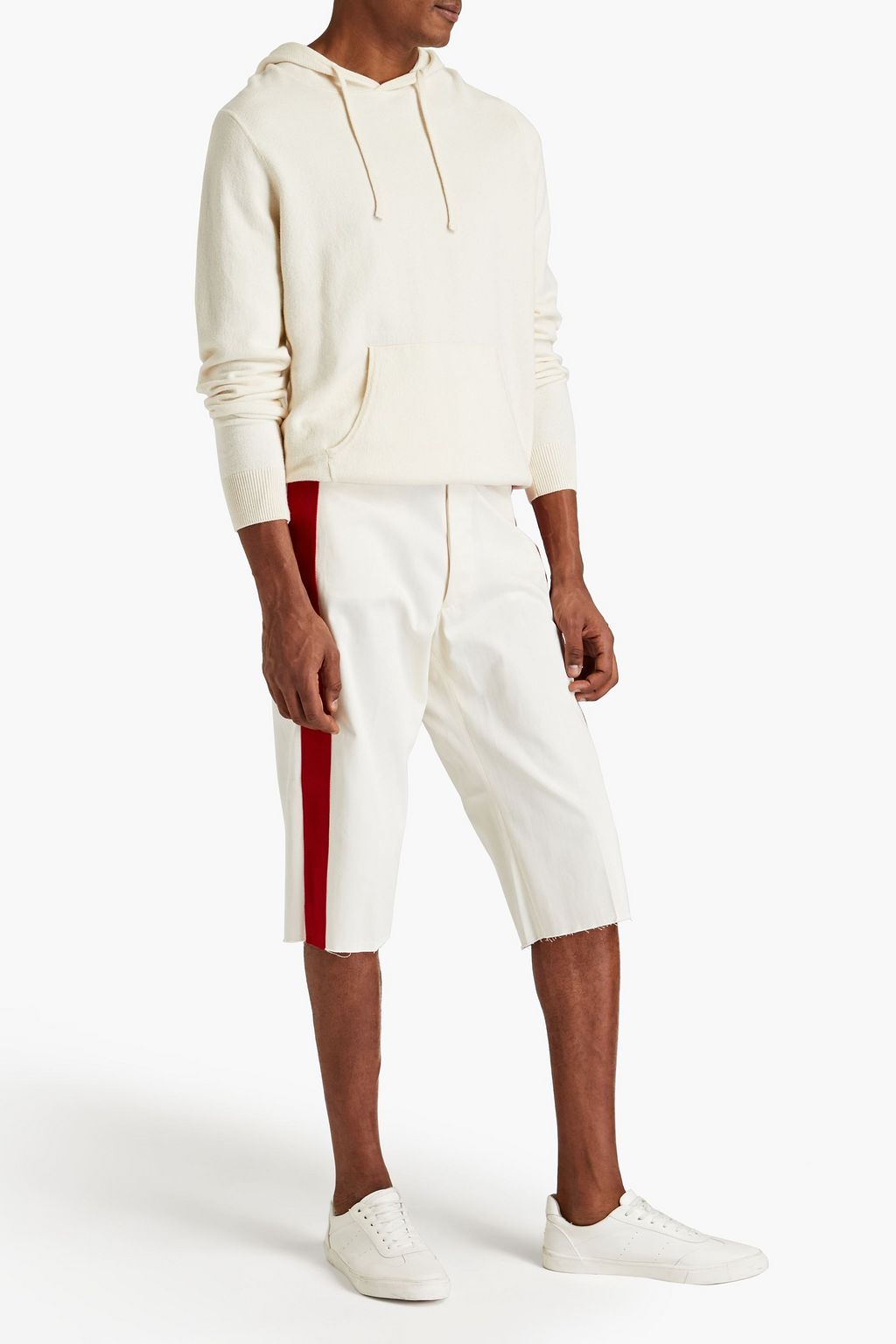 MAISON MARGIELA Two-tone cotton-twill shorts