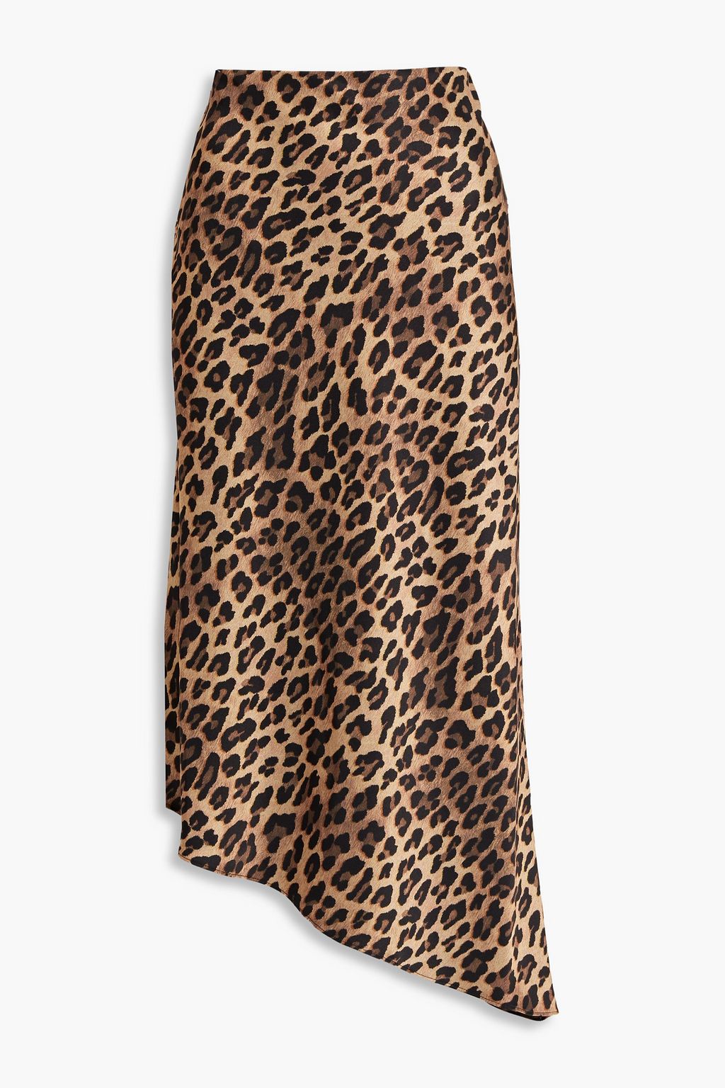 Leopard print asymmetric midi skirt on sale
